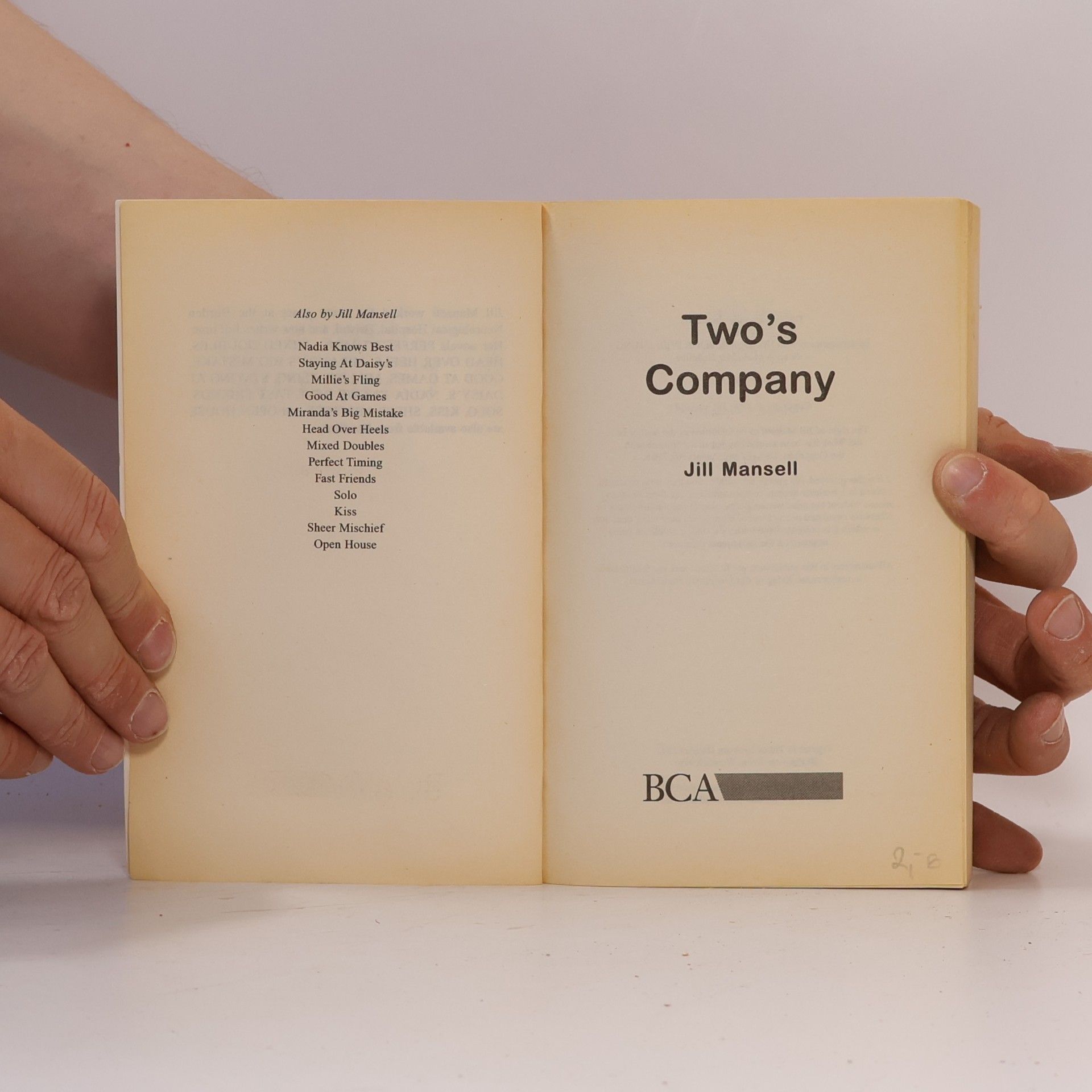 Jill Mansell Two's Company