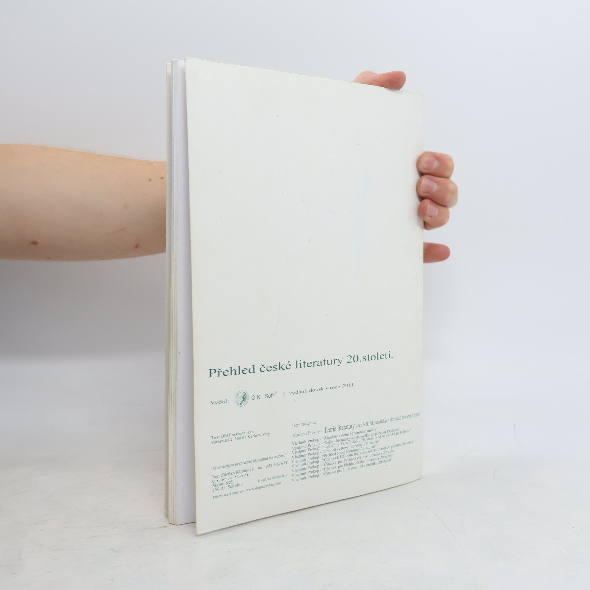 Vladimír Prokop Přehled české literatury 20. století