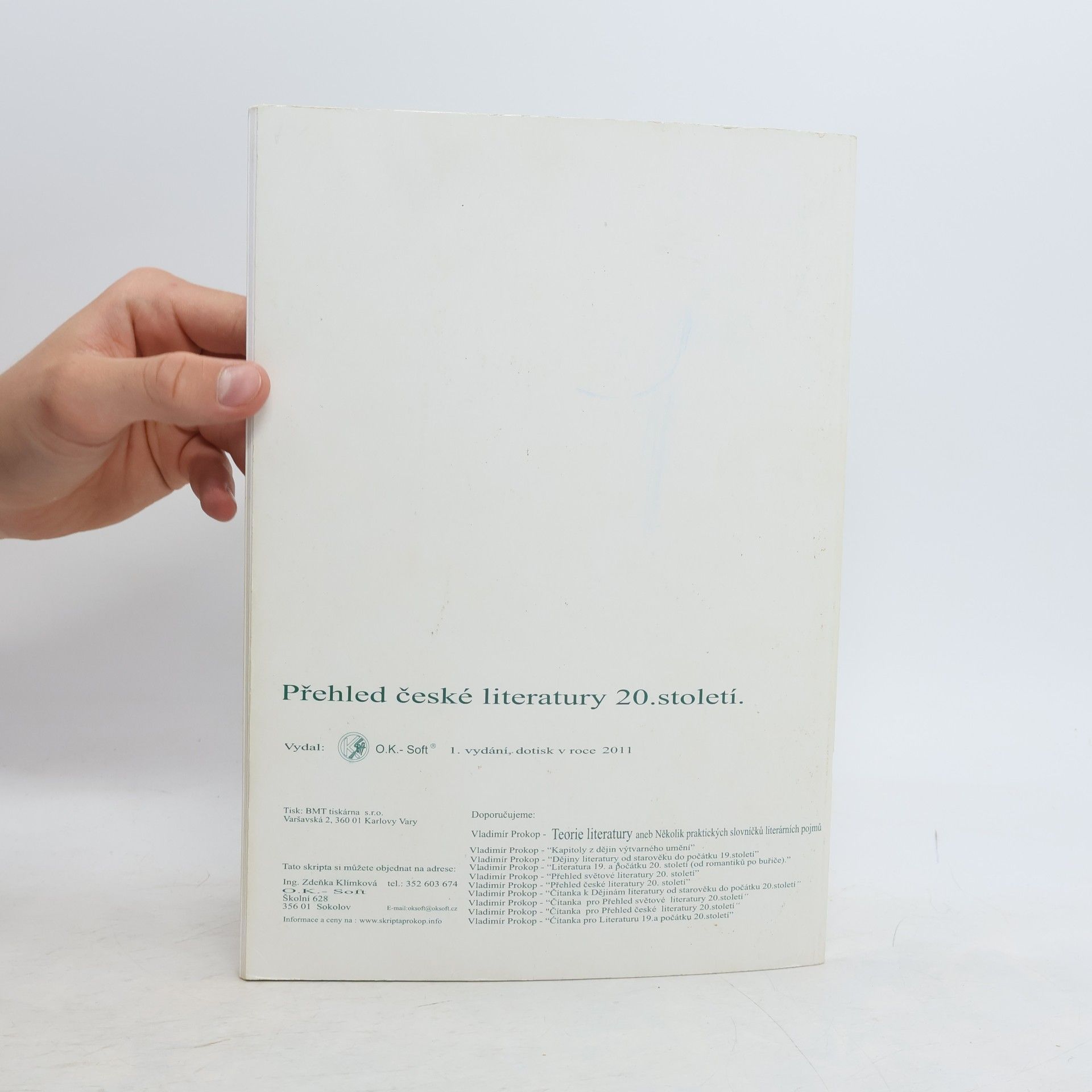 Vladimír Prokop Přehled české literatury 20. století