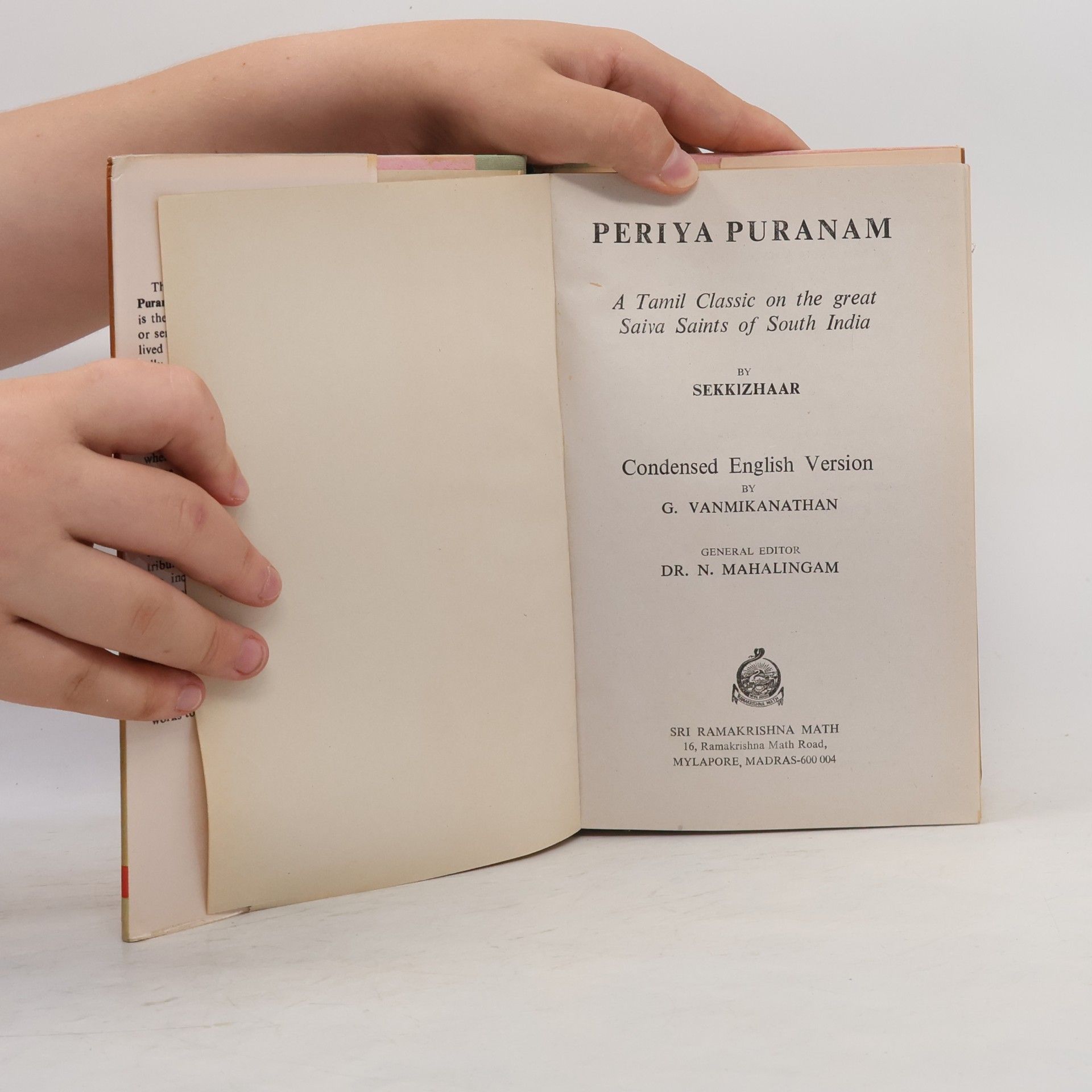 Sekkizhaar Periya Puranam: A Tamil Classic on the Great Saiva Saints of South India