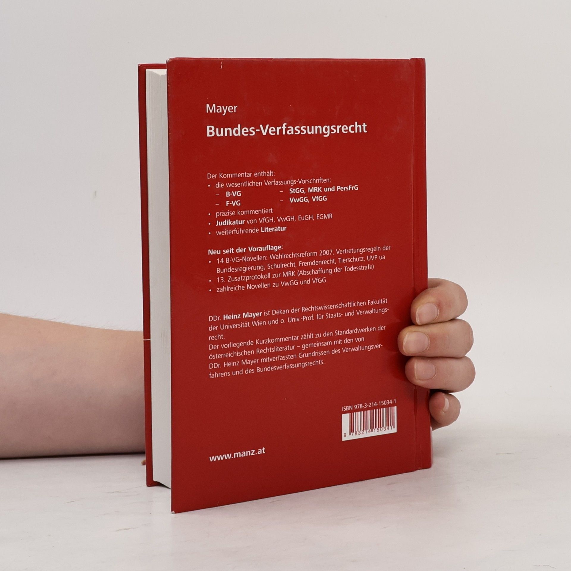 Heinz Mayer B-VG, Bundes-Verfassungsrecht, Kurzkommentar - 4. Auflage
