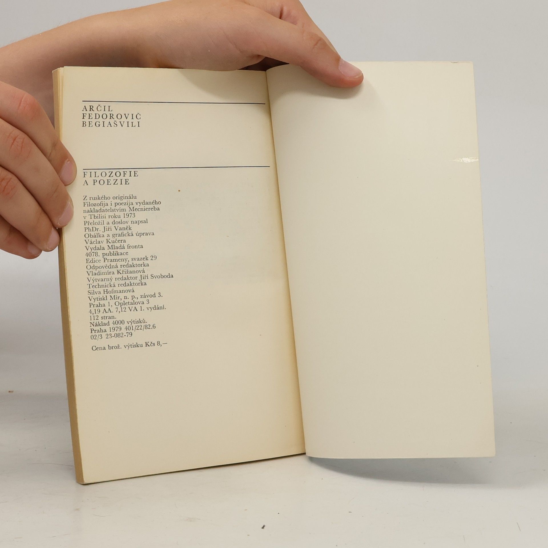 Arčil Fedorovič Begiašvili Filozofie a poezie