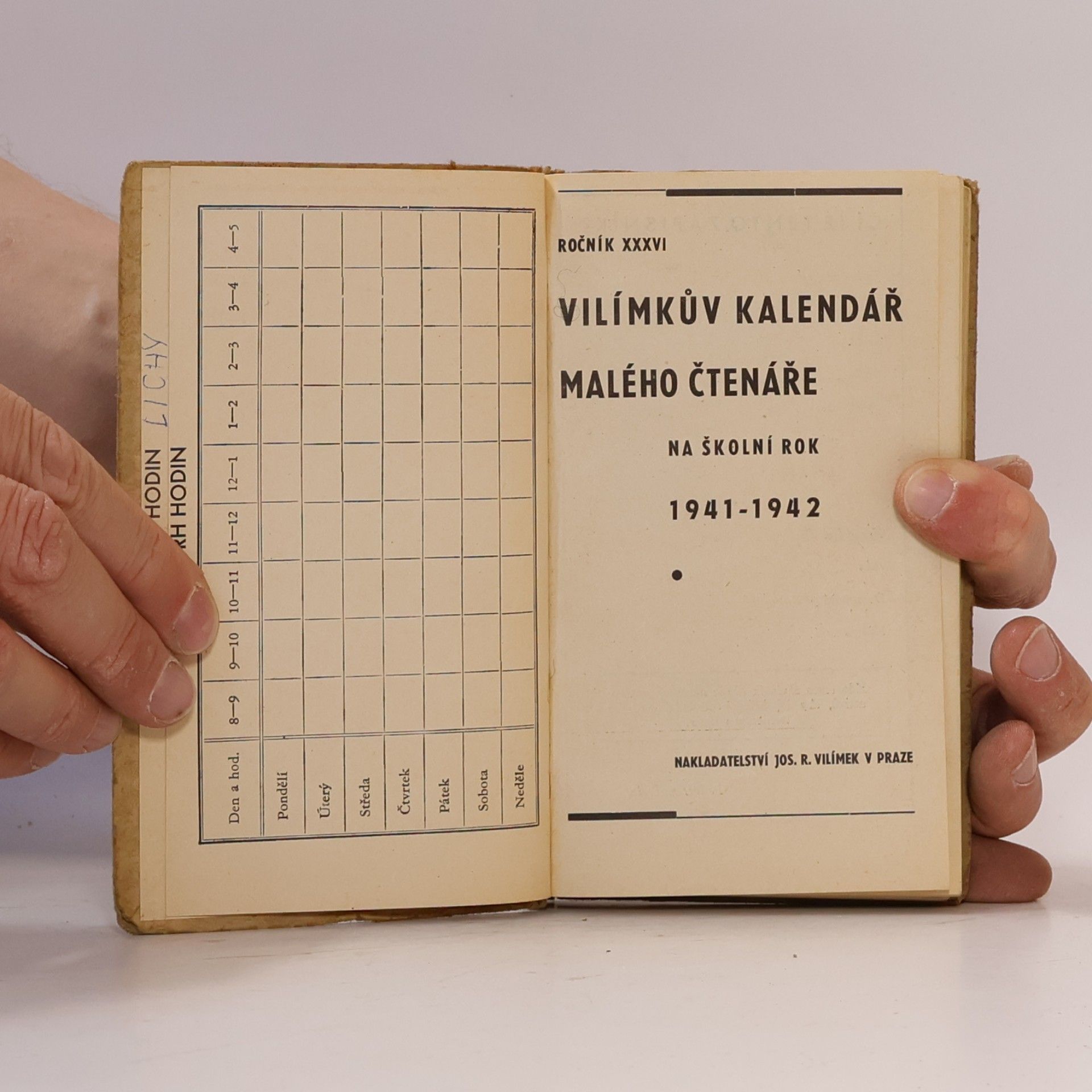 Various authors Vilímkův kalendář malého čtenáře na školní rok 1941-1942