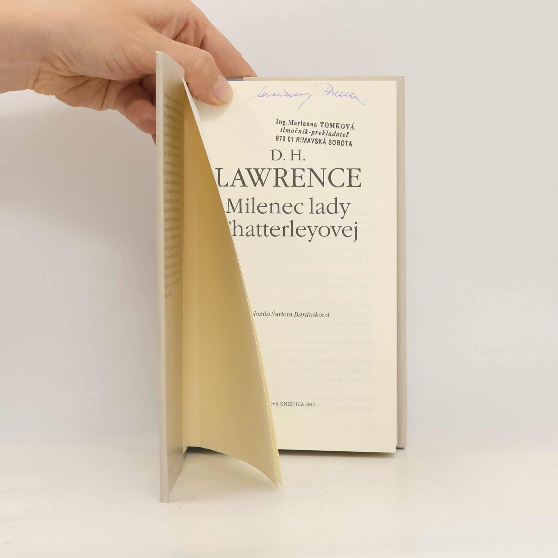 David Herbert Lawrence Milenec Lady Chatterleyovej