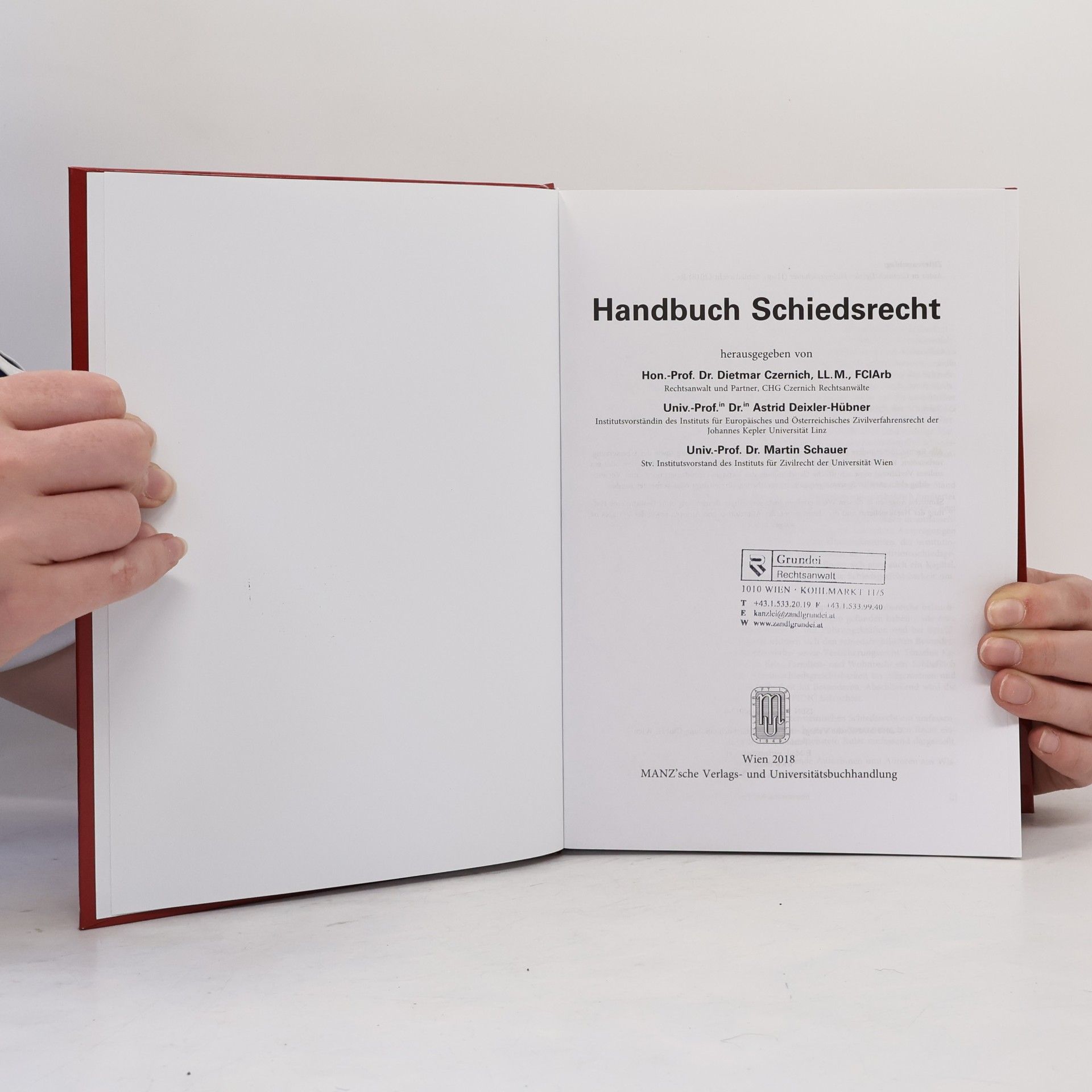Dietmar Czernich Handbuch Schiedsrecht