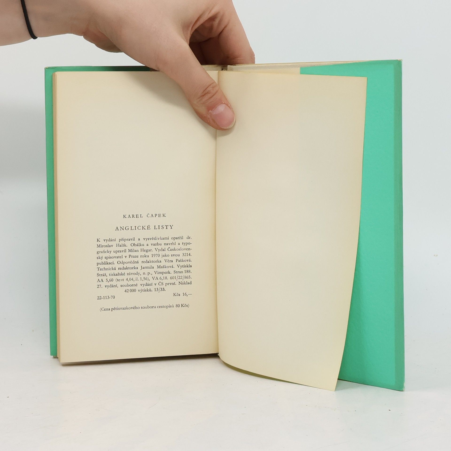 Karel Čapek Anglické listy