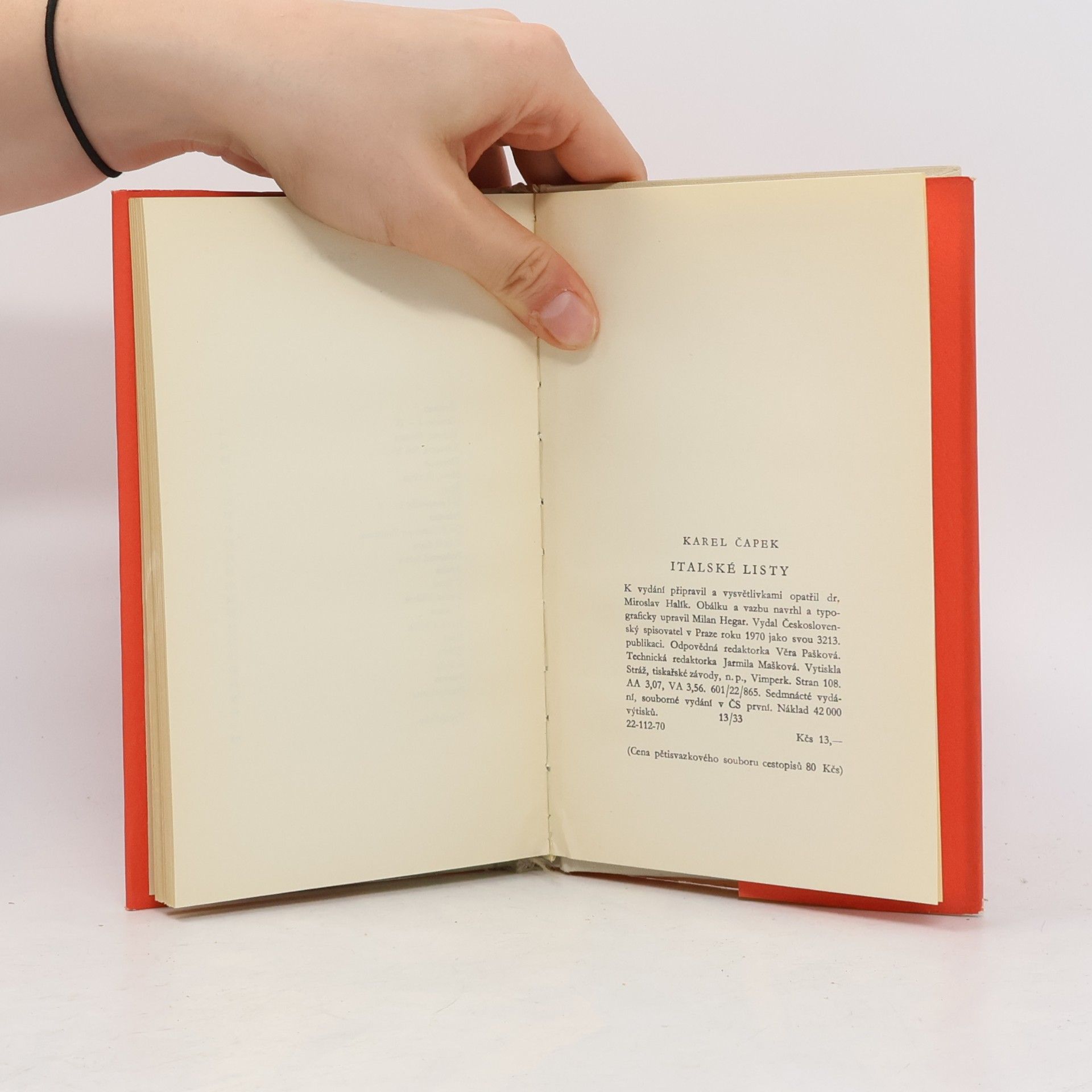 Karel Čapek Italské listy