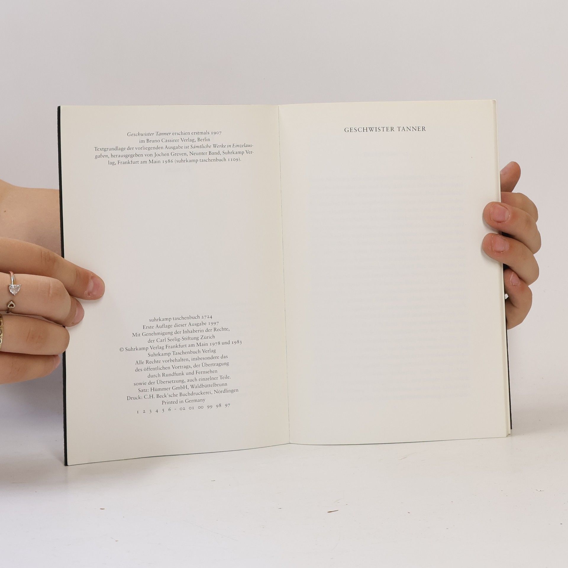 Robert Walser Geschwister Tanner