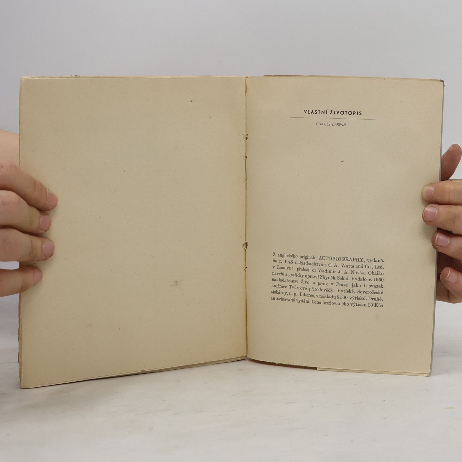 Charles Darwin Vlastní životopis