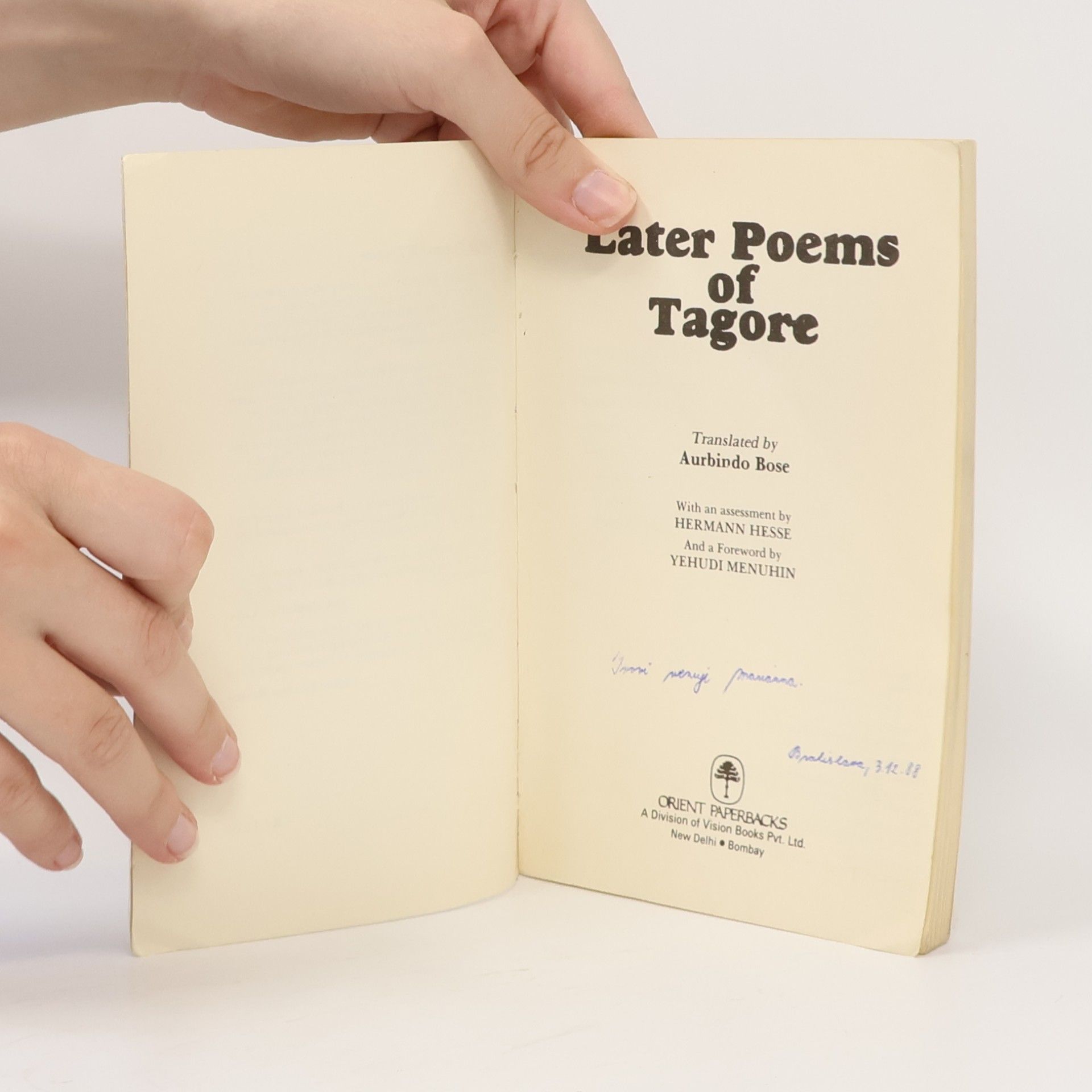 Sisirkumar Ghose Later Poems of Tagore