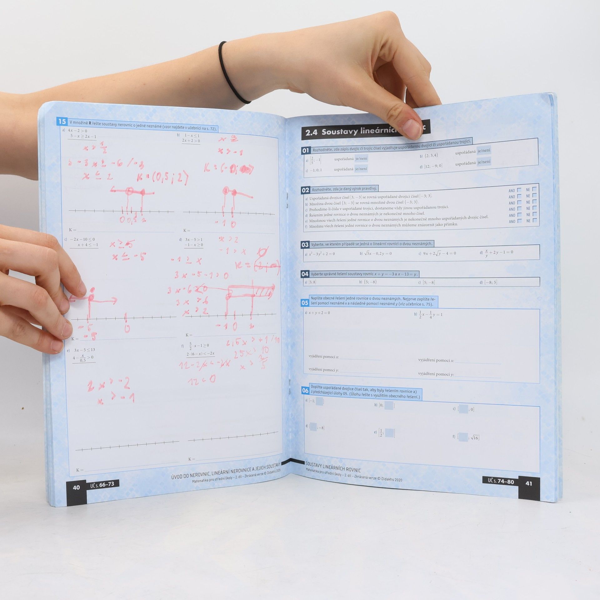 Marie Chadimová Matematika pro střední školy. 2. díl, Výrazy, rovnice a nerovnice : zkrácená verze : pracovní sešit