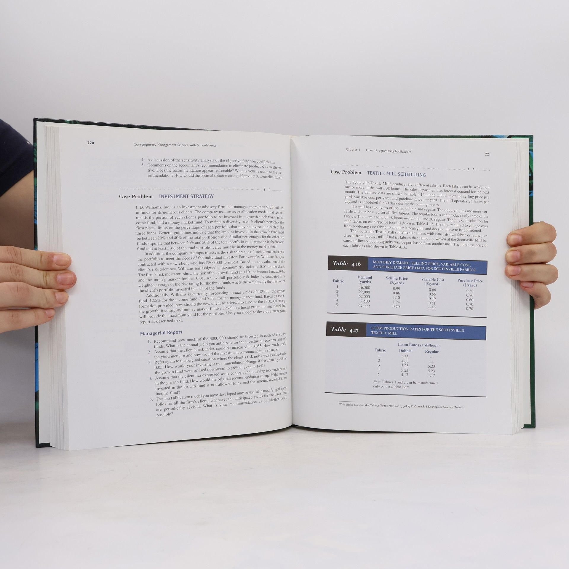 David R. Anderson Contemporary Management Science with Spreadsheets