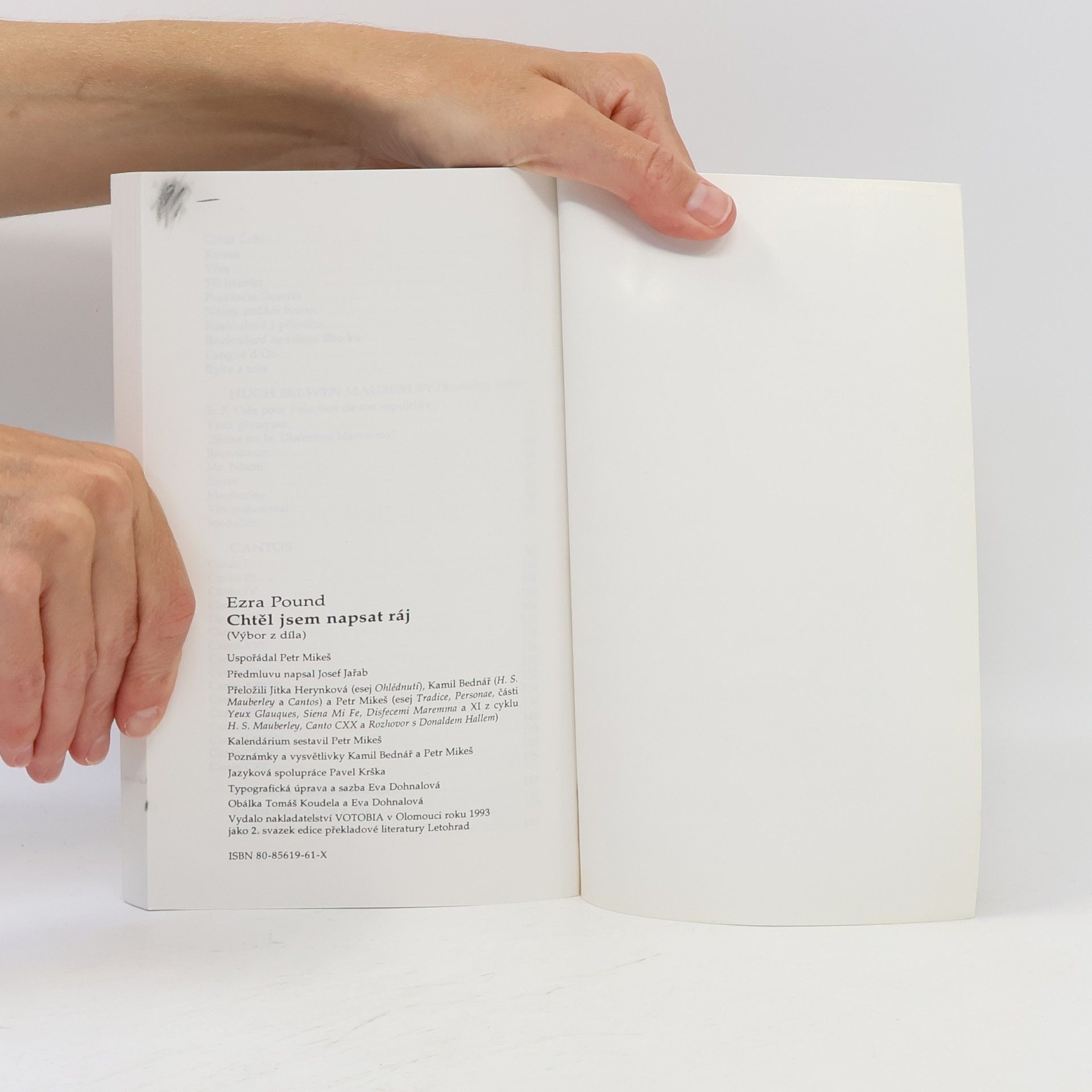 Ezra Pound Chtěl jsem napsat ráj. Výbor z díla
