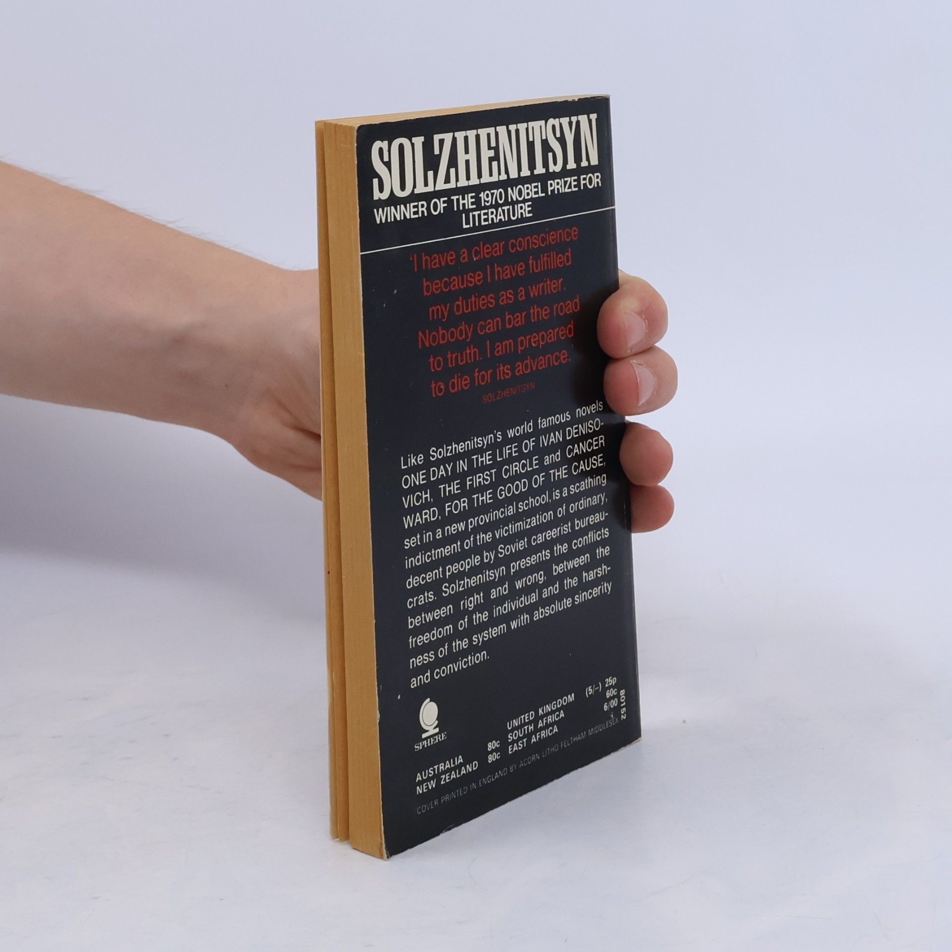 Aleksandr Solzhenitsyn For the Good of the Cause