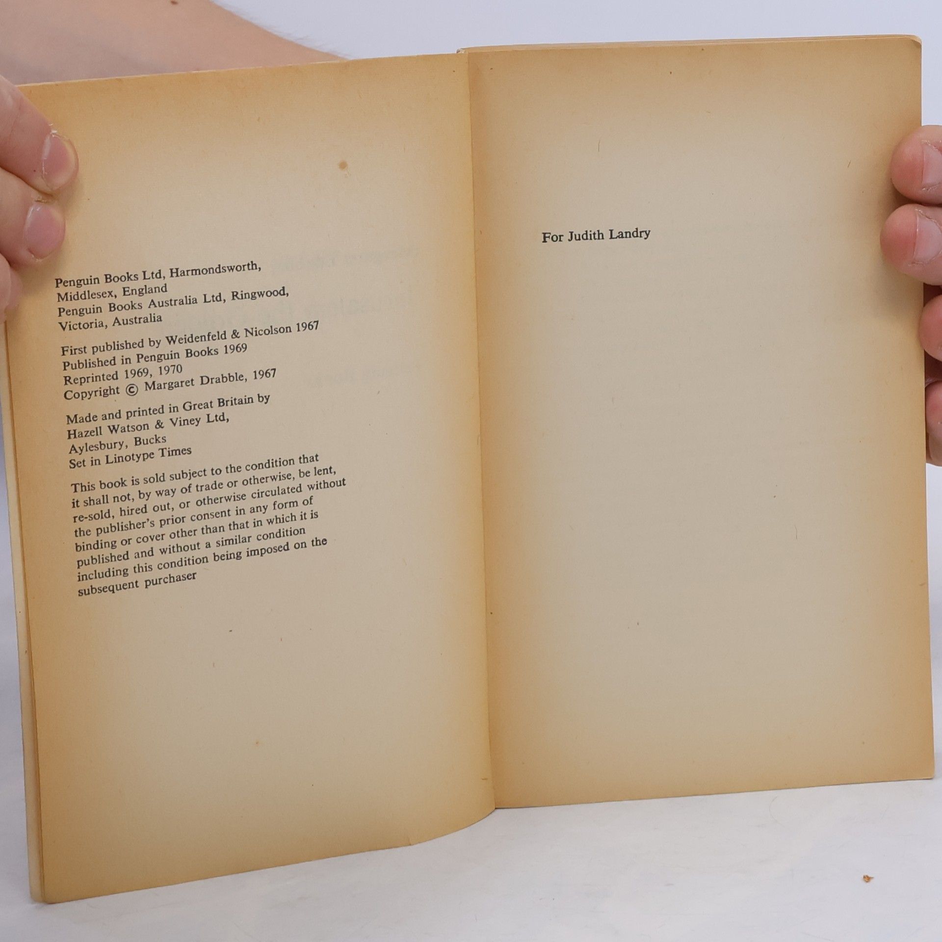 Margaret Drabble Jerusalem the Golden