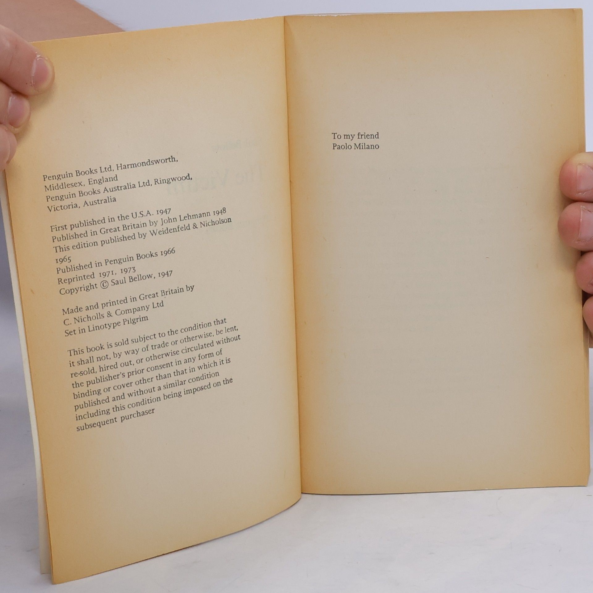 Saul Bellow The Victim