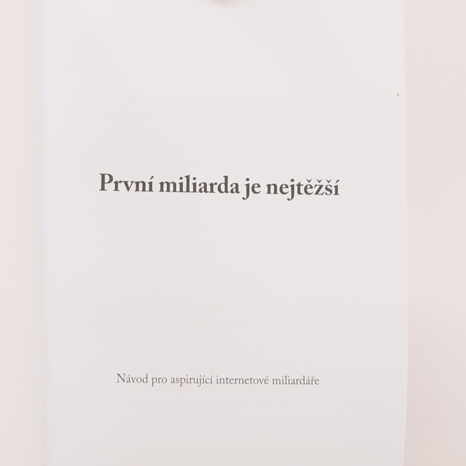Jan Nedvěd První miliarda je nejtěžší!