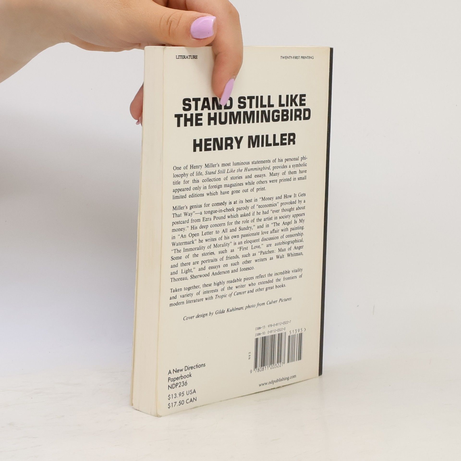 Henry V. Miller Stand Still Like the Hummingbird