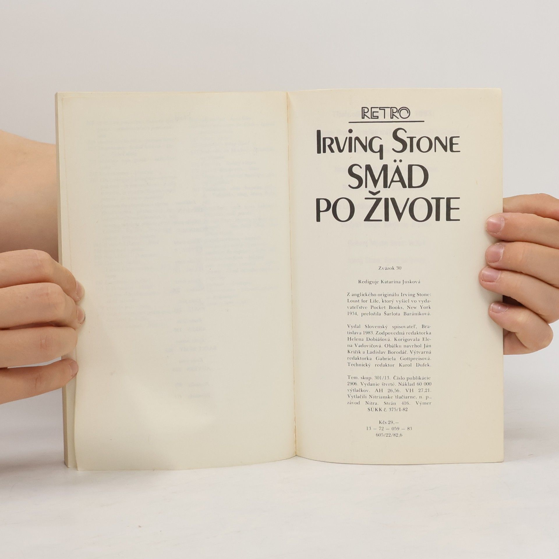 Irving Stone Smäd po živote