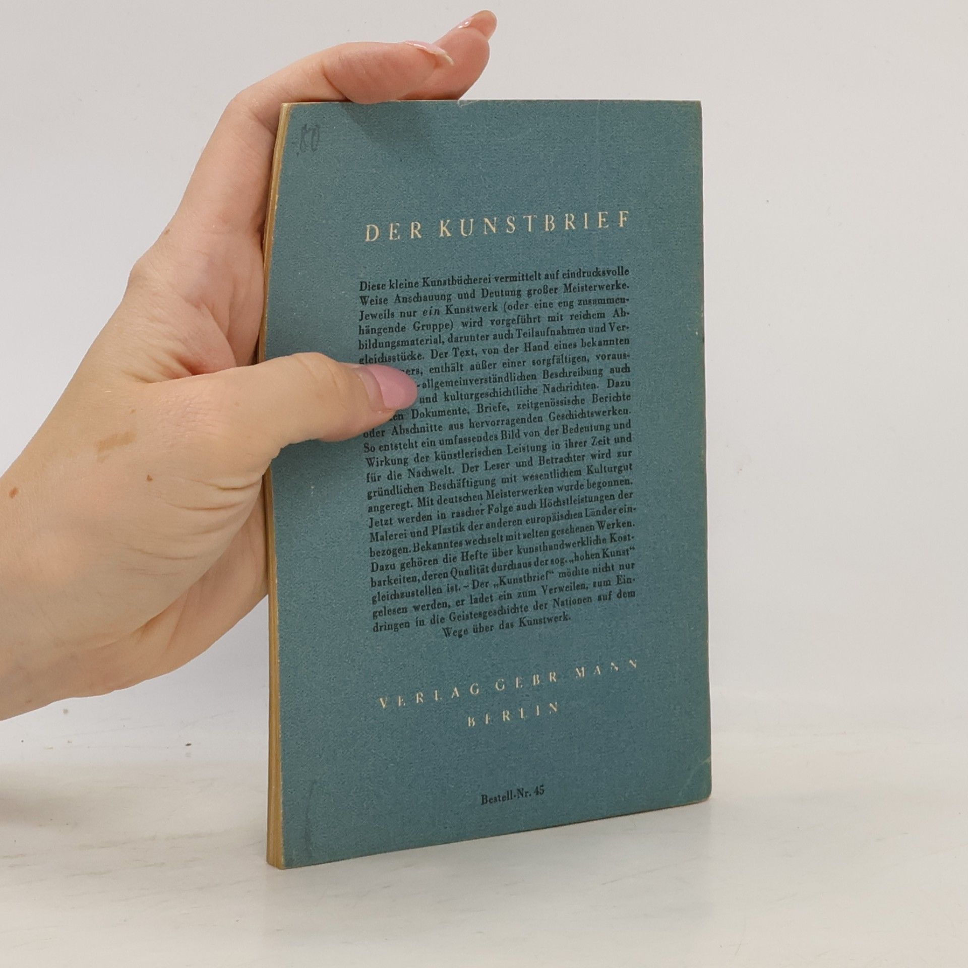 Philipp Otto Runge Der Kunstbrief