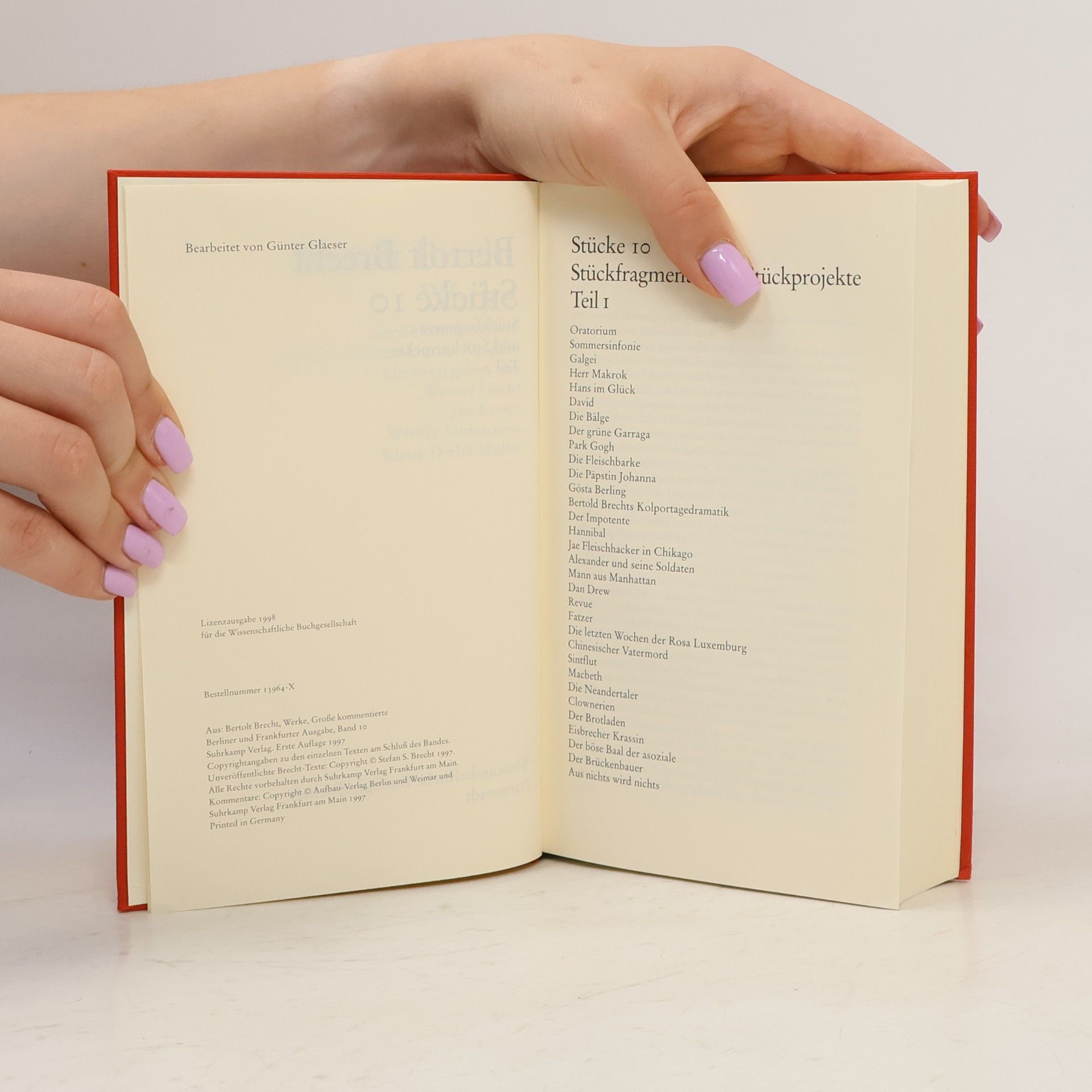 Bertolt Brecht Werke Stücke 10