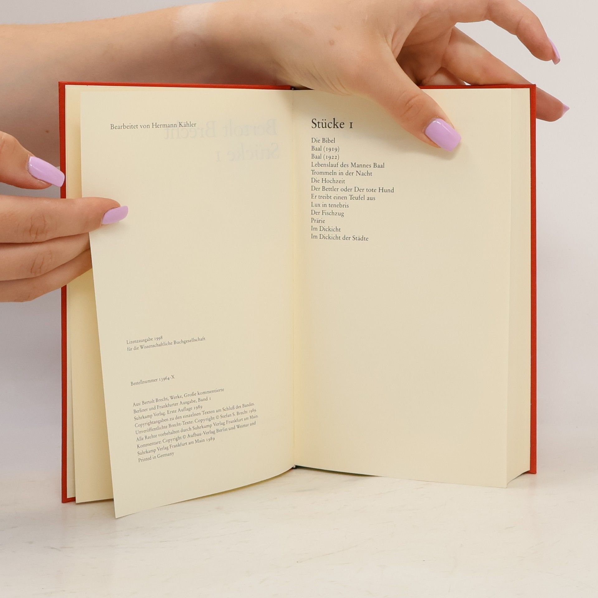 Bertolt Brecht Bertolt Brecht Werke 1