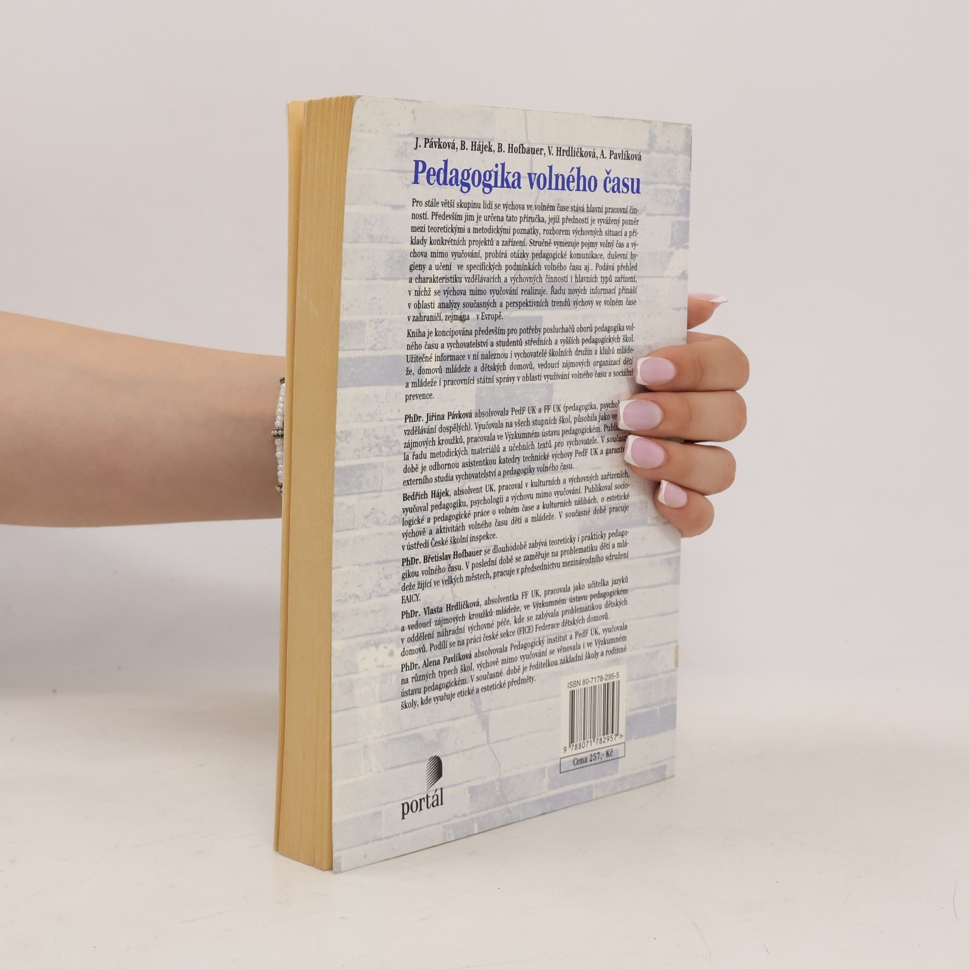Jiřina Pávková Pedagogika volného času