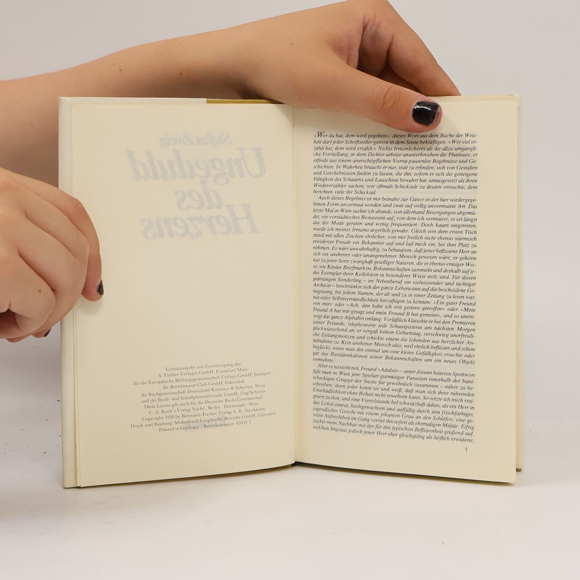 Stefan Zweig Ungeduld des Herzens