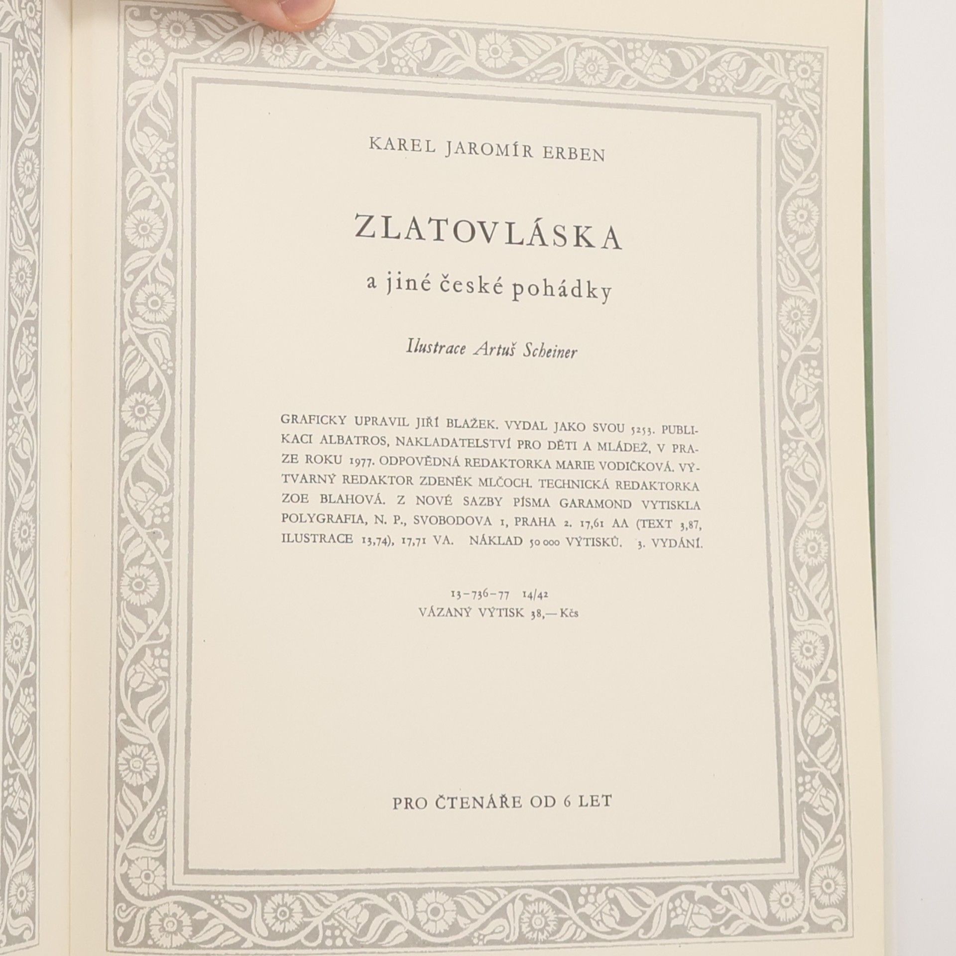 Karel Jaromír Erben Zlatovláska