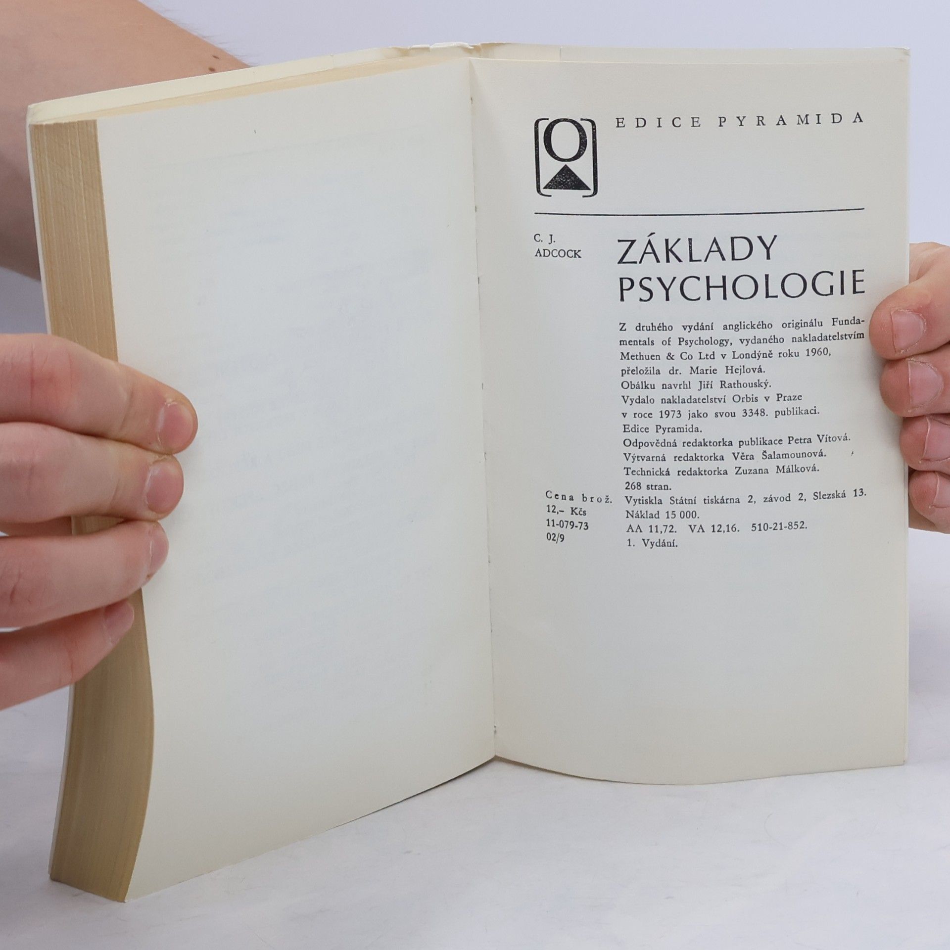 Cyril John Adcock Základy psychologie