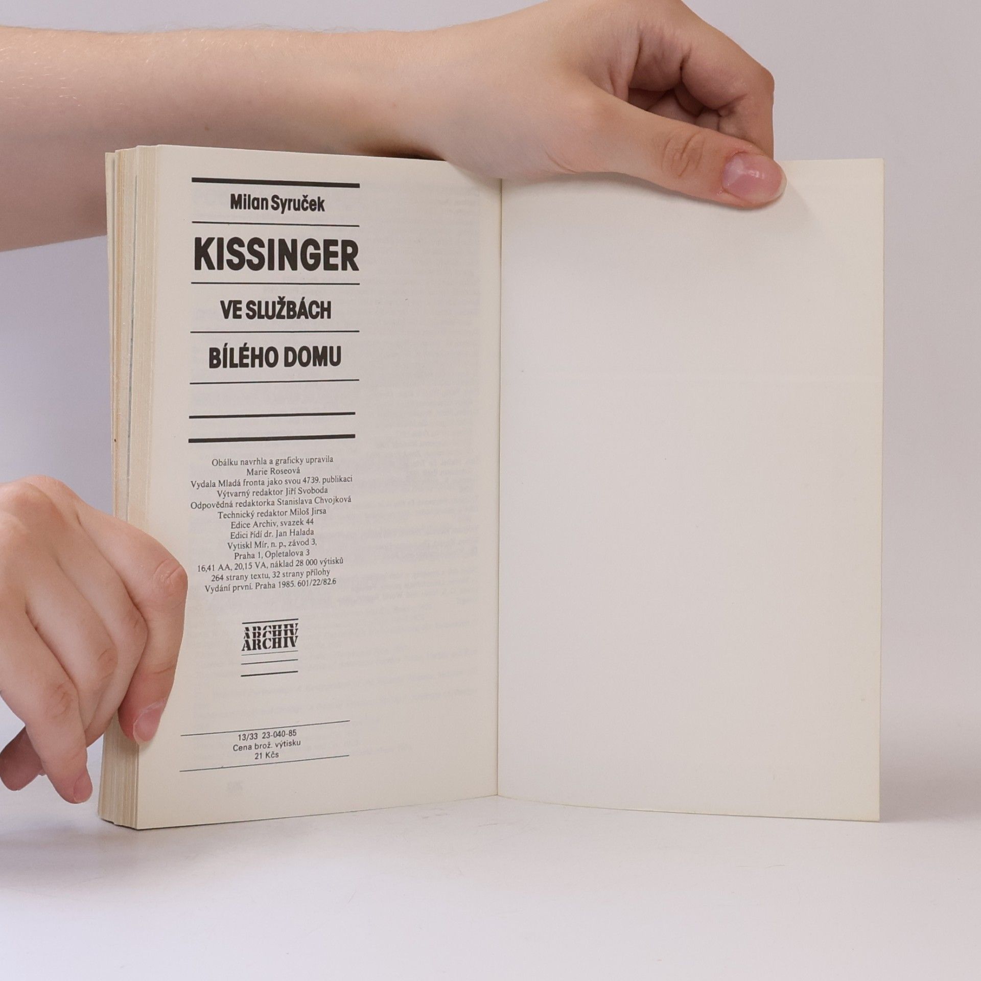 Milan Syruček Kissinger ve službách Bílého domu