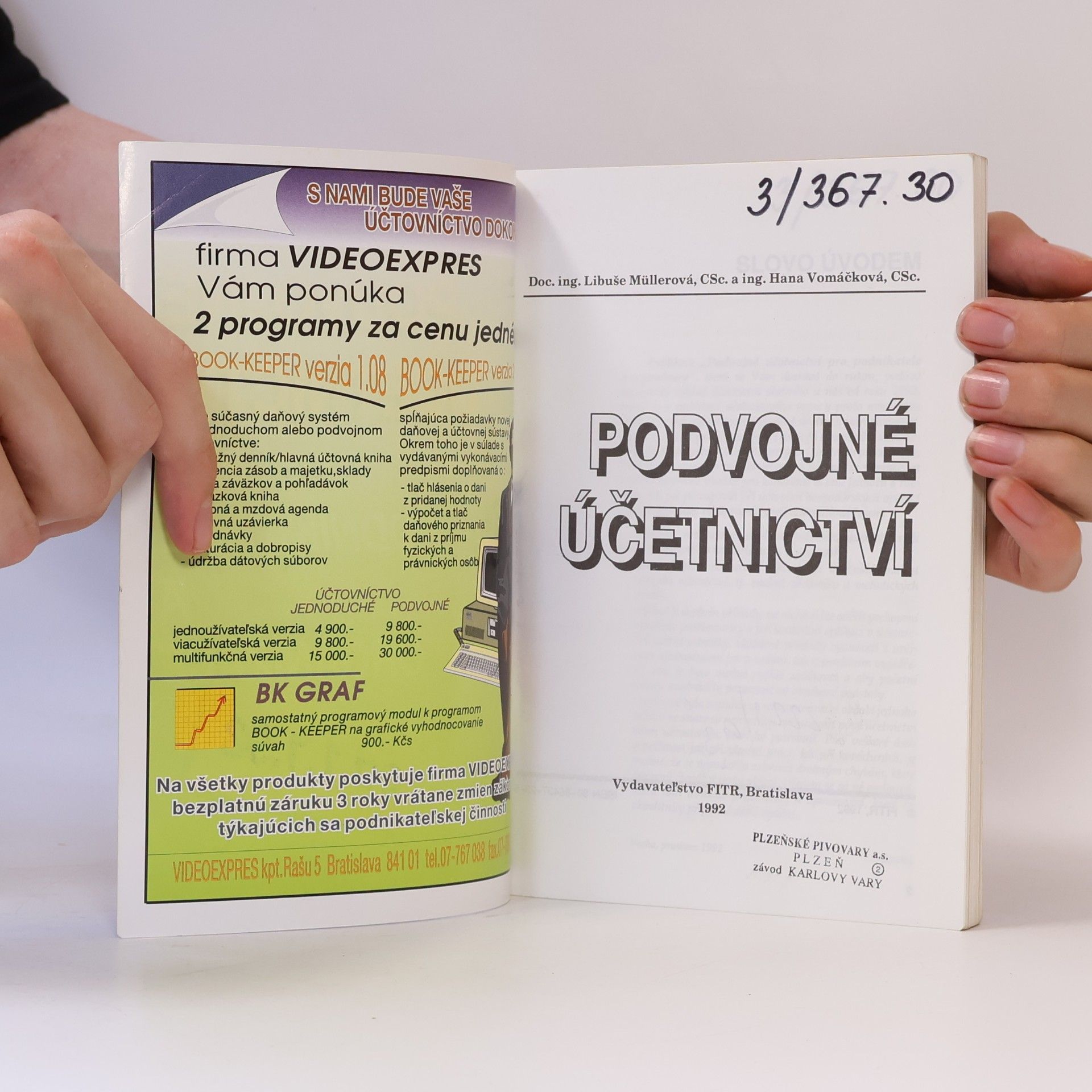 Libuše Müllerová Podvojné účetnictví pro podnikatele a organizace od 1. 1. 1993