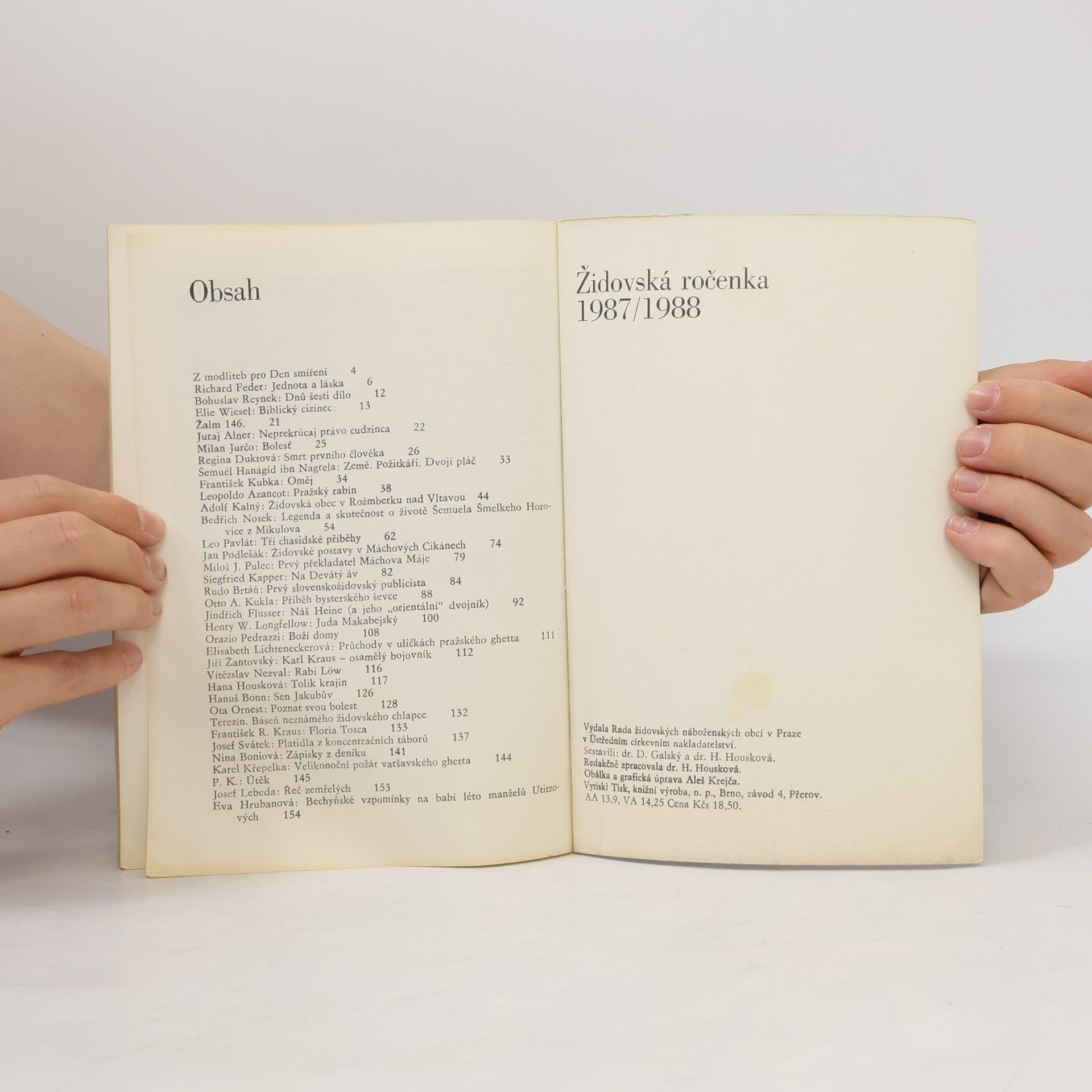 Kolektív autorov Židovská ročenka 5748: 1988