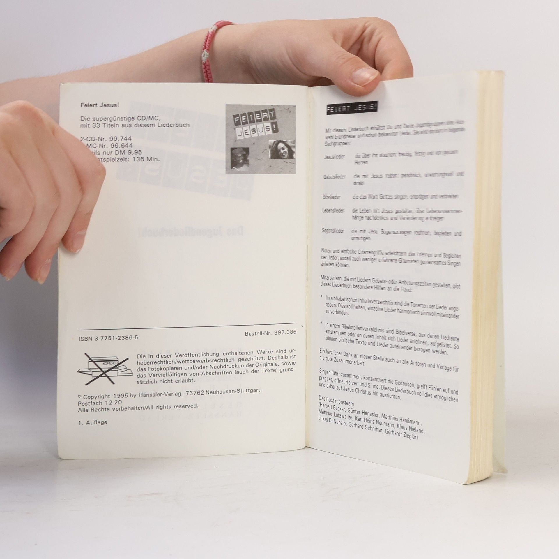 Various authors Feiert Jesus! 1. Das Jugendliederbuch