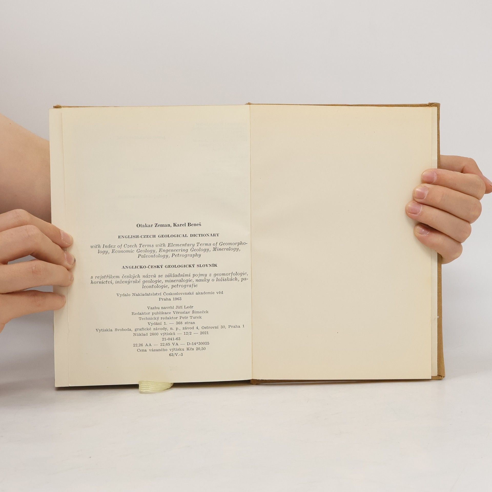 Otakar Zeman English-Czech Geological Dictionary. Anglicko-český geologický slovník