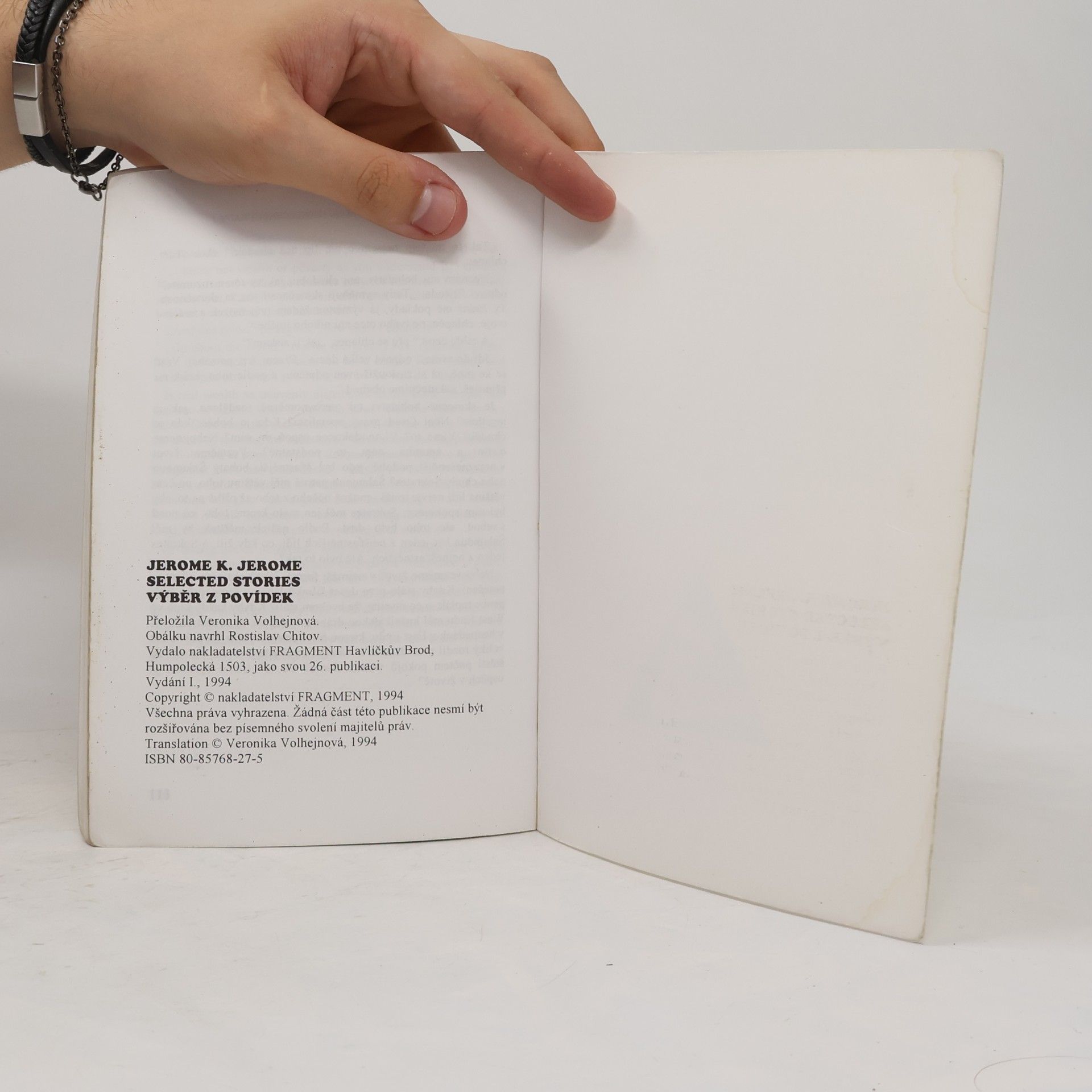 Jerome Klapka Jerome Výběr z povídek. Selected Stories