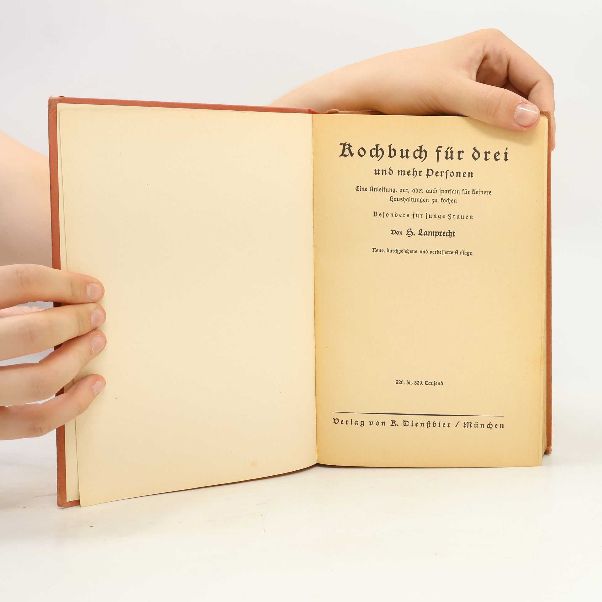 Walter H. Lamprecht Kochbuch für drei und mehr Personen