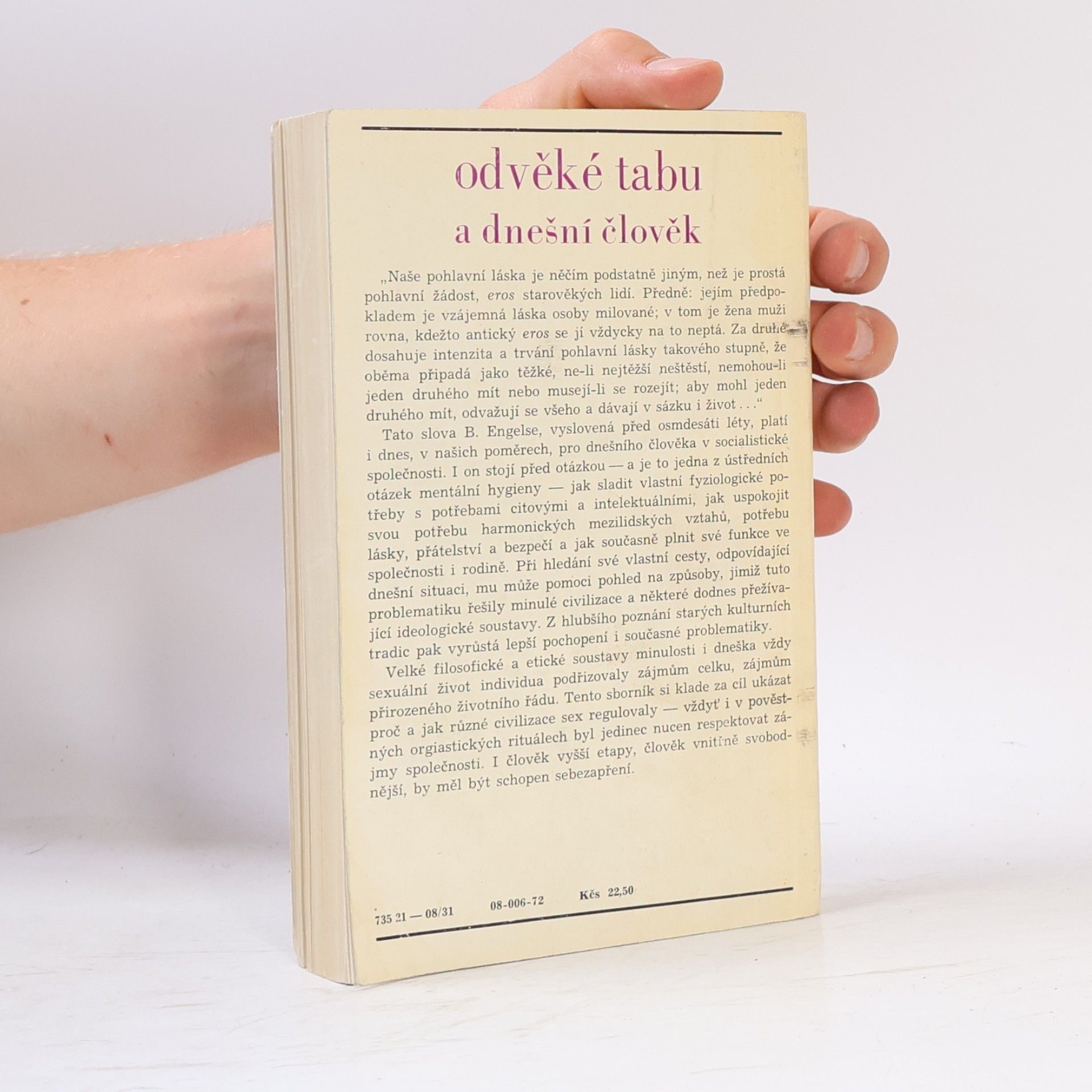 Autorenkollektiv Odvěké tabu a dnešní člověk