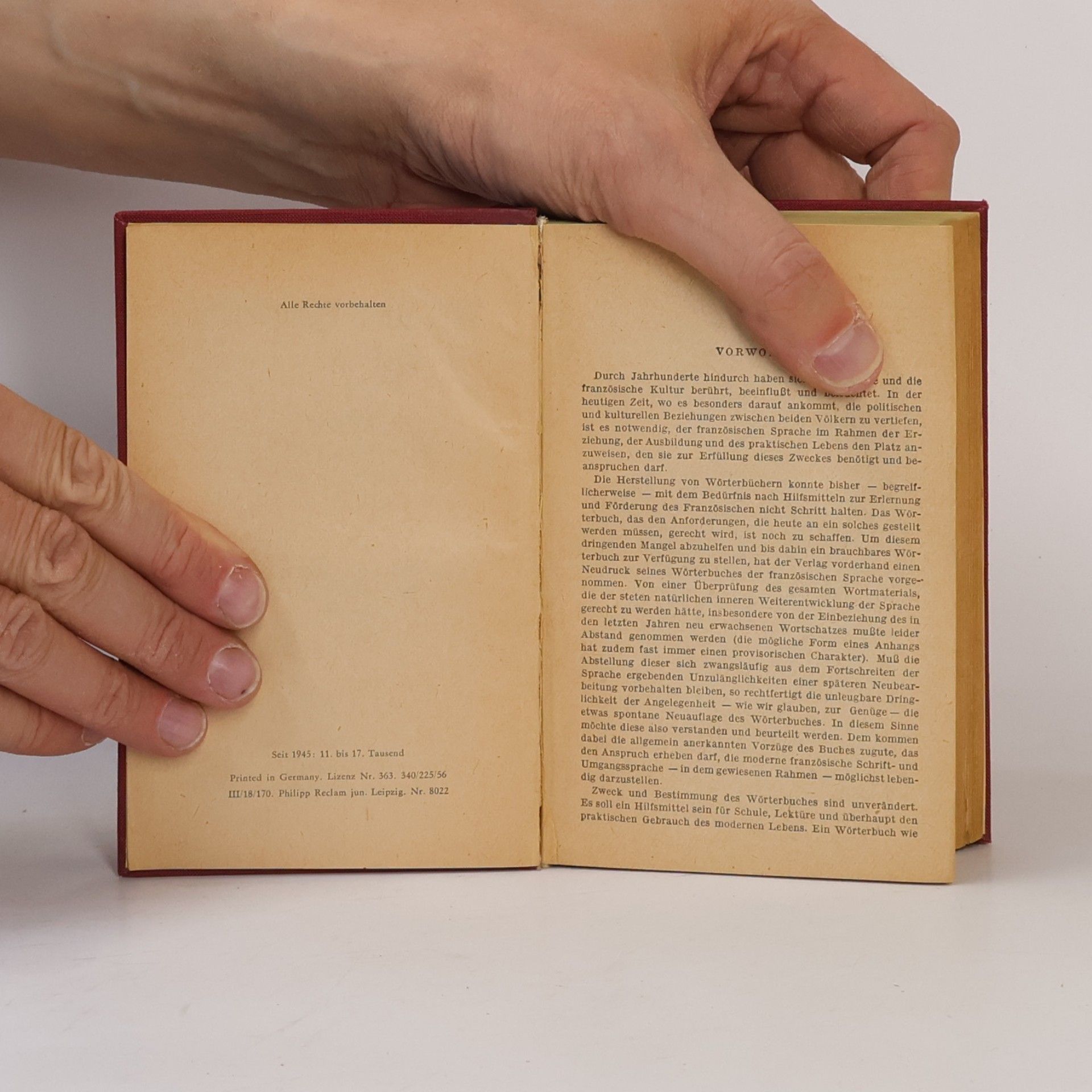 AA.VV. Reclams Wörterbuch der französischen und deutschen Sprache
