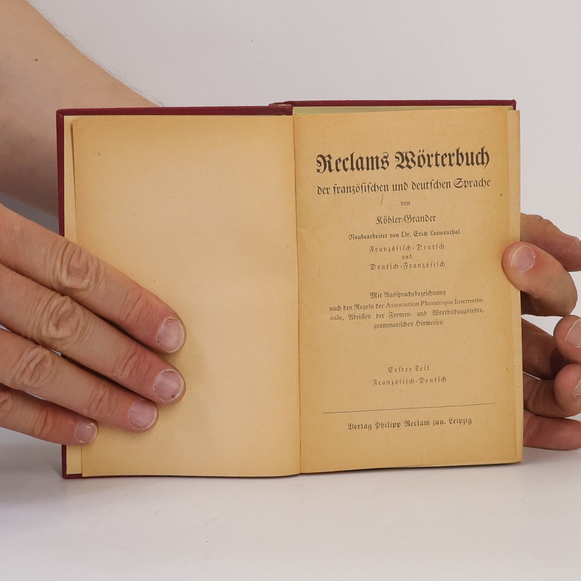 AA.VV. Reclams Wörterbuch der französischen und deutschen Sprache