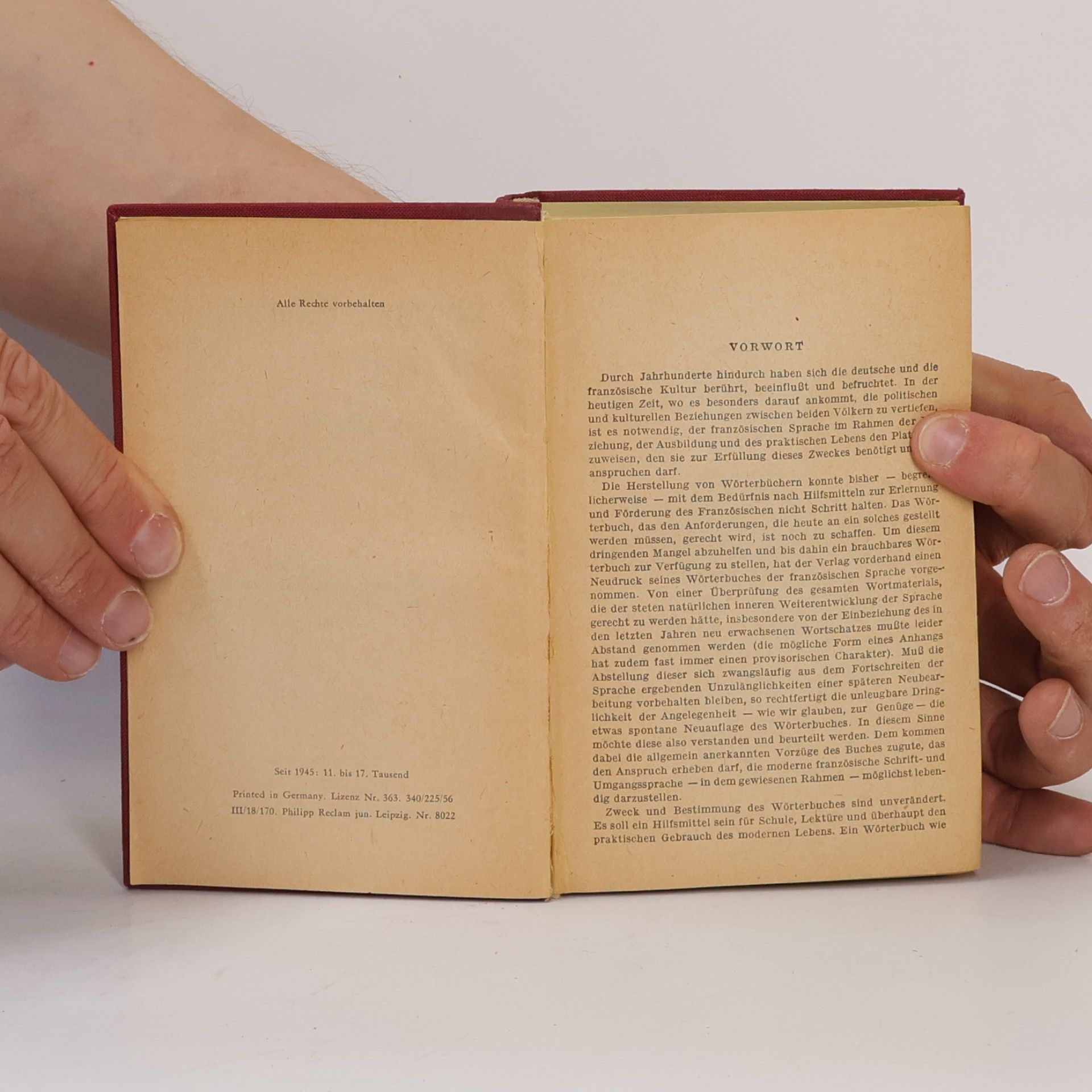 AA.VV. Reclams Wörterbuch der französischen und deutschen Sprache