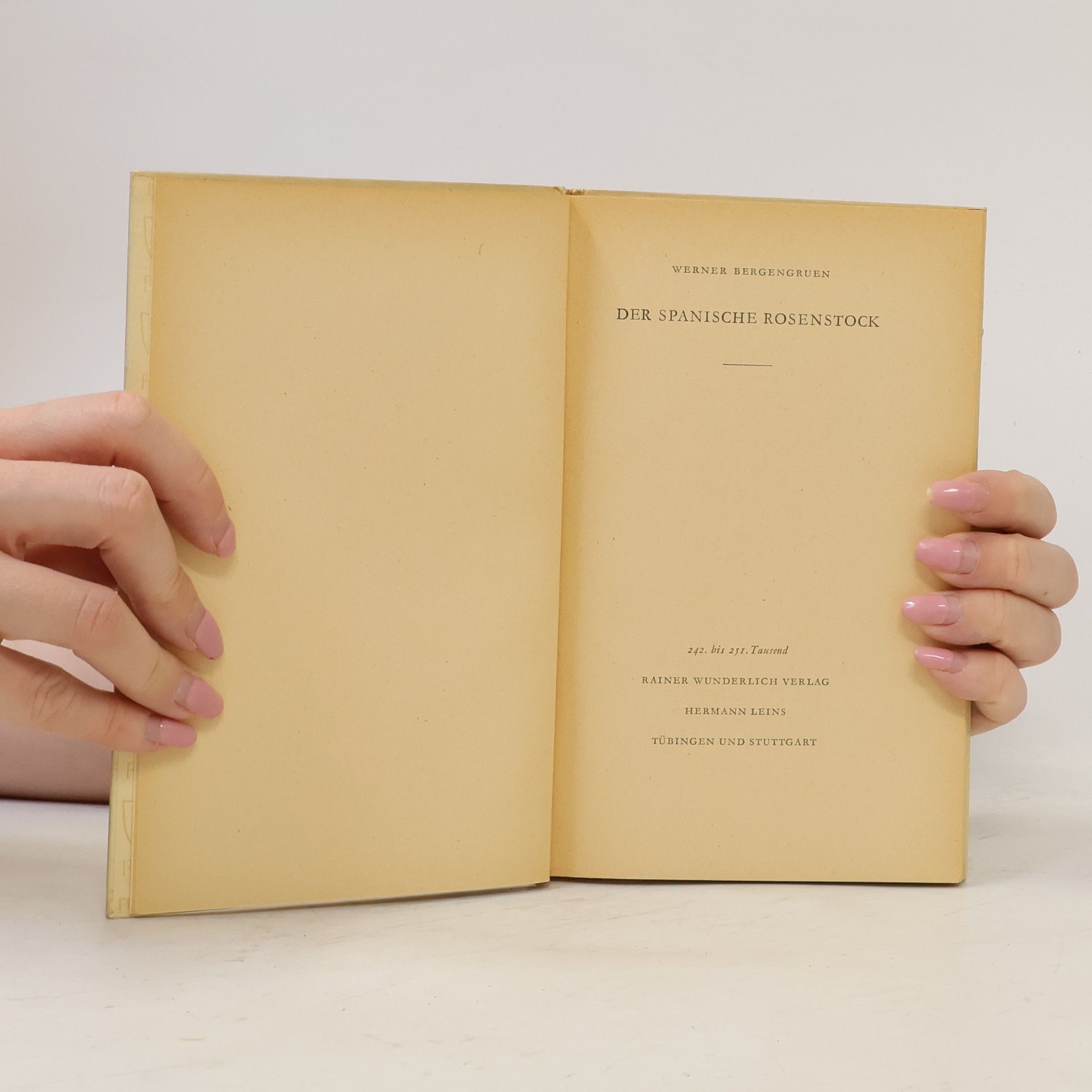 Werner Bergengruen Der spanische Rosenstock