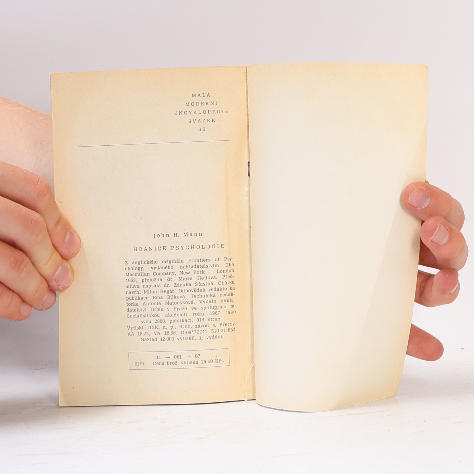 John Harvey Mann Malá moderní encyklopedie. Hranice psychologie