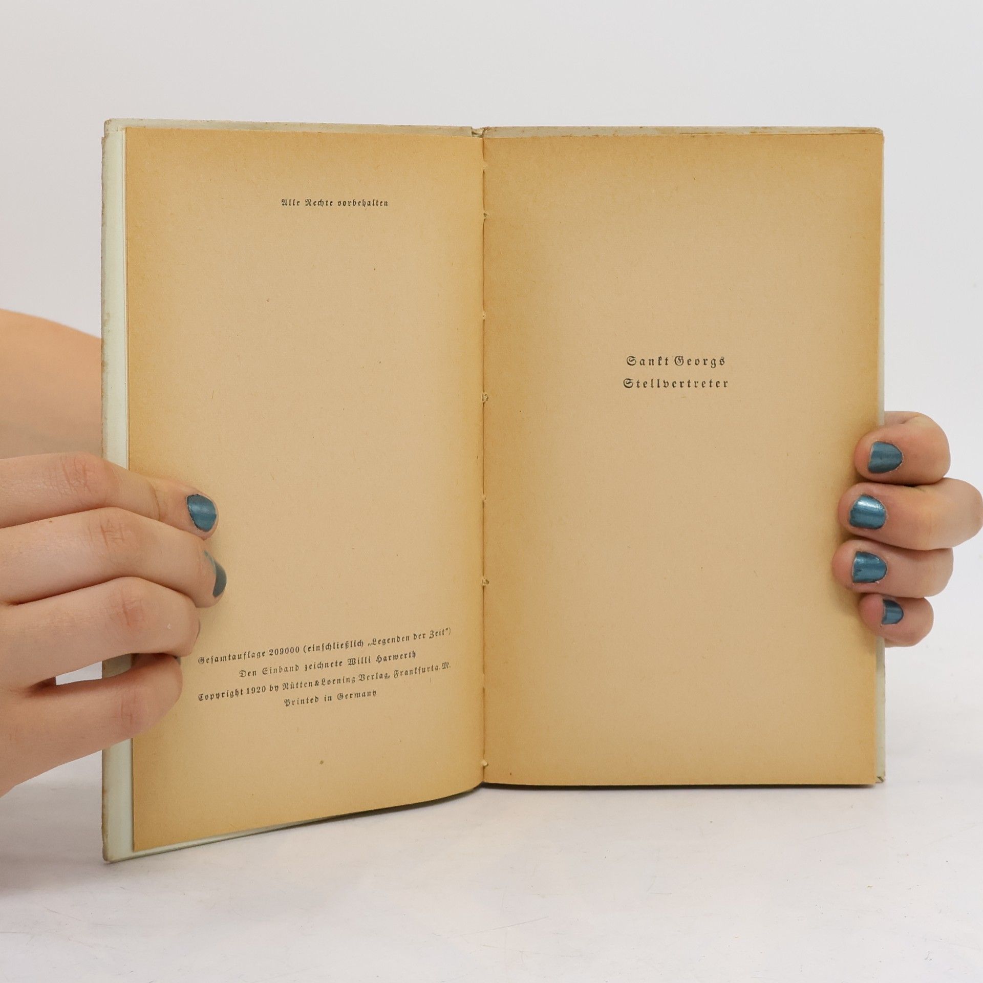 Rudolf G. Binding Sankt Georgs Stellvertreter