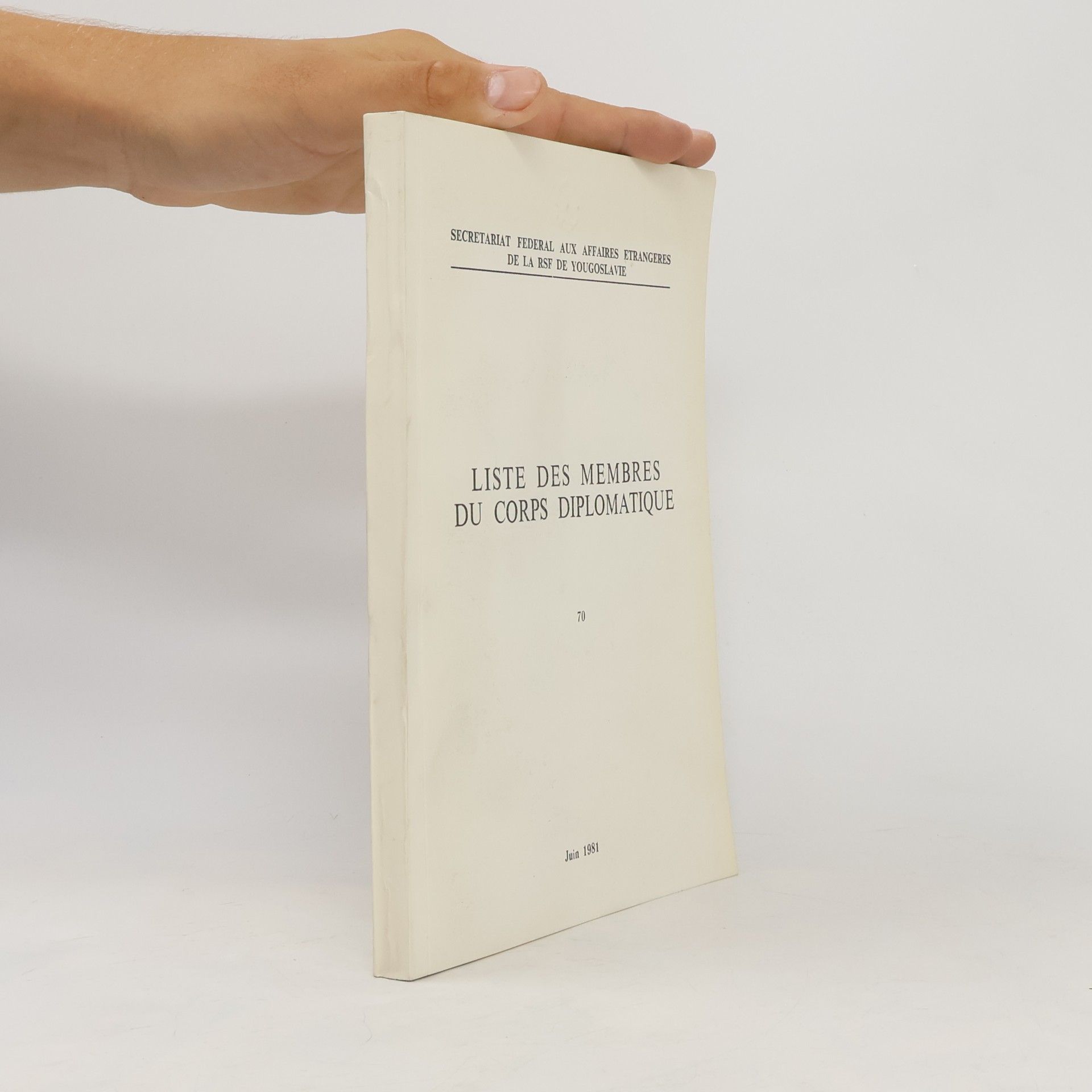 Autorenkollektiv Liste des membres du Corps Diplomatique 70
