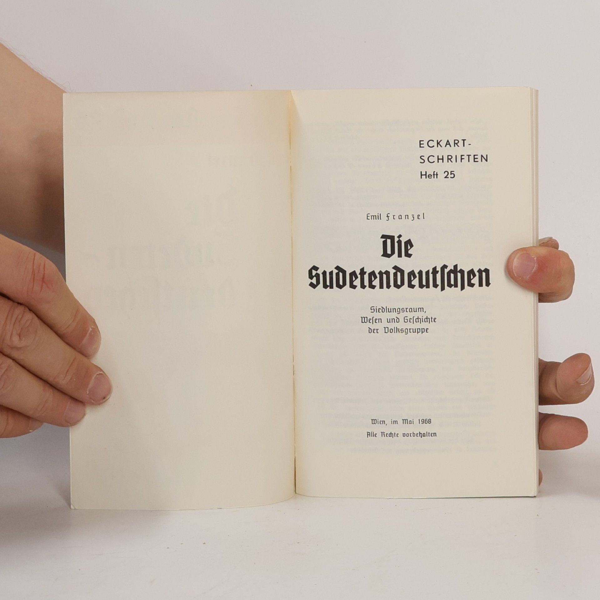 Emil Franzel Die Sudetendeutschen
