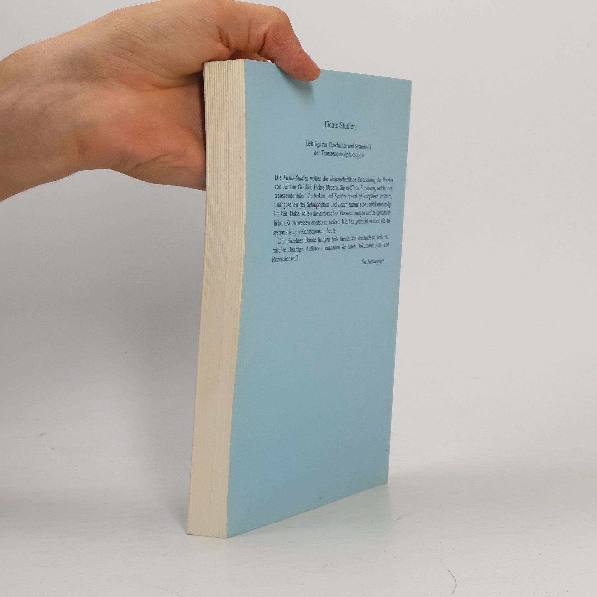 Klaus Hammacher Fichte-Studien - 7: Subjektivität