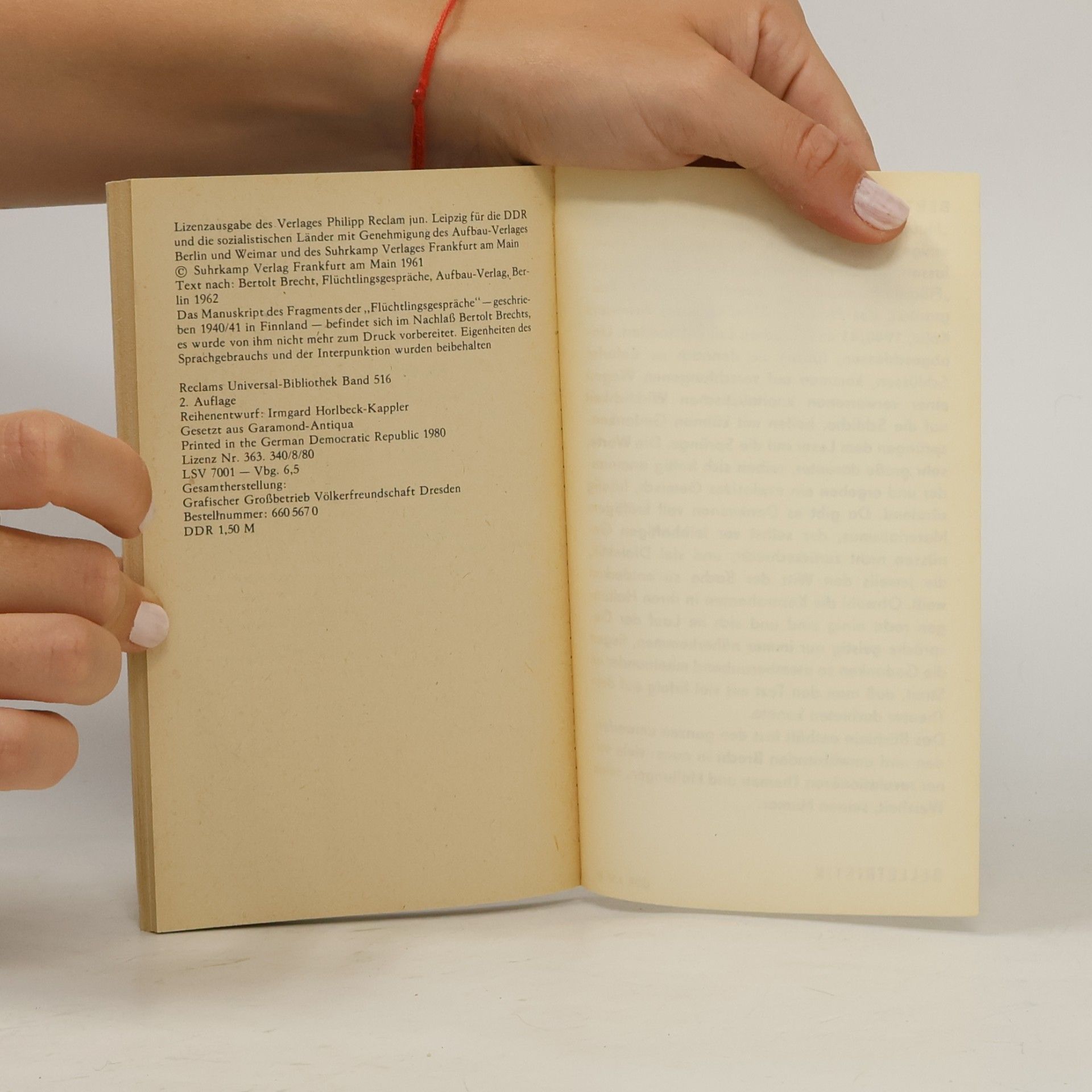 Bertolt Brecht Flüchtlingsgespräche