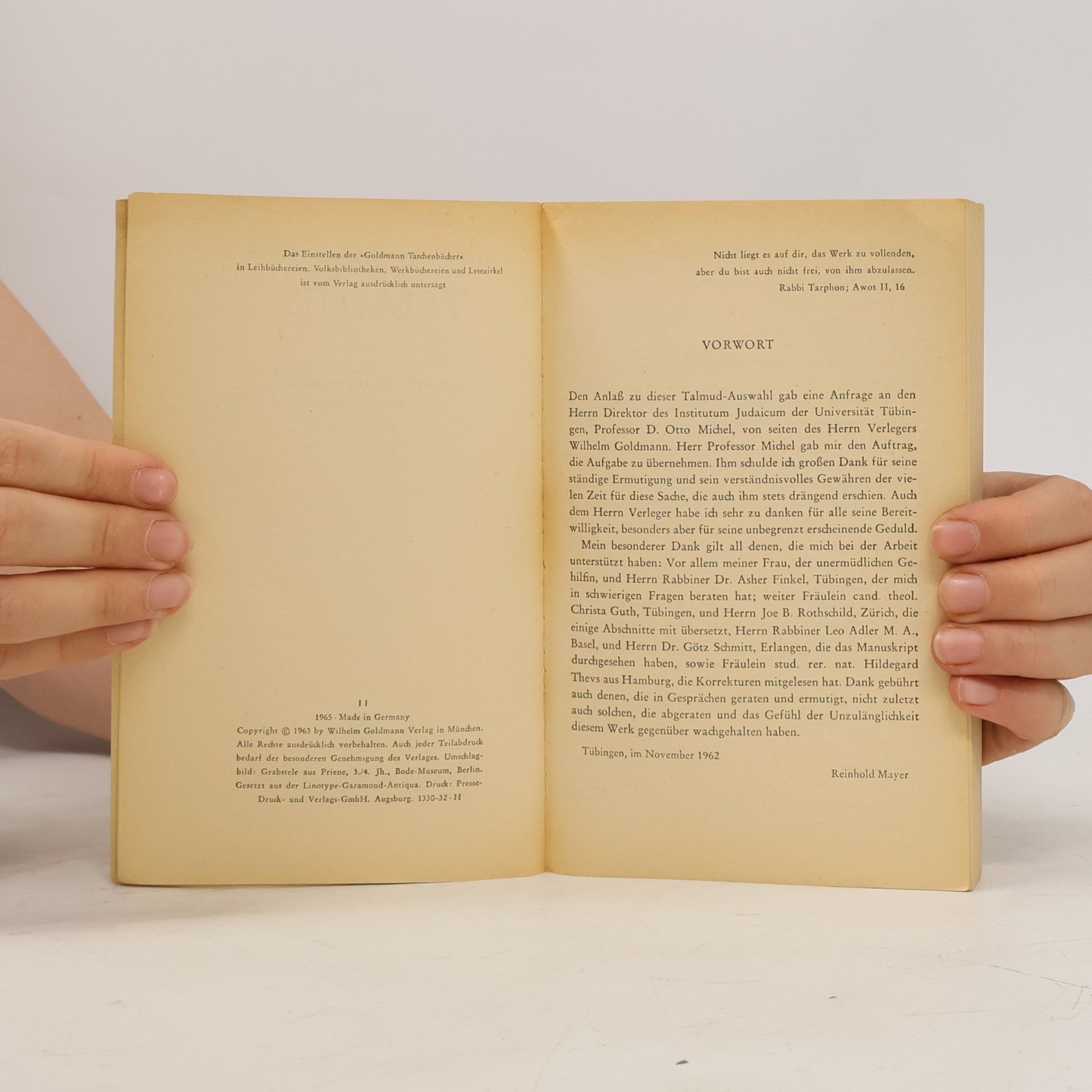 Reinhold Mayer Der babylonische Talmud