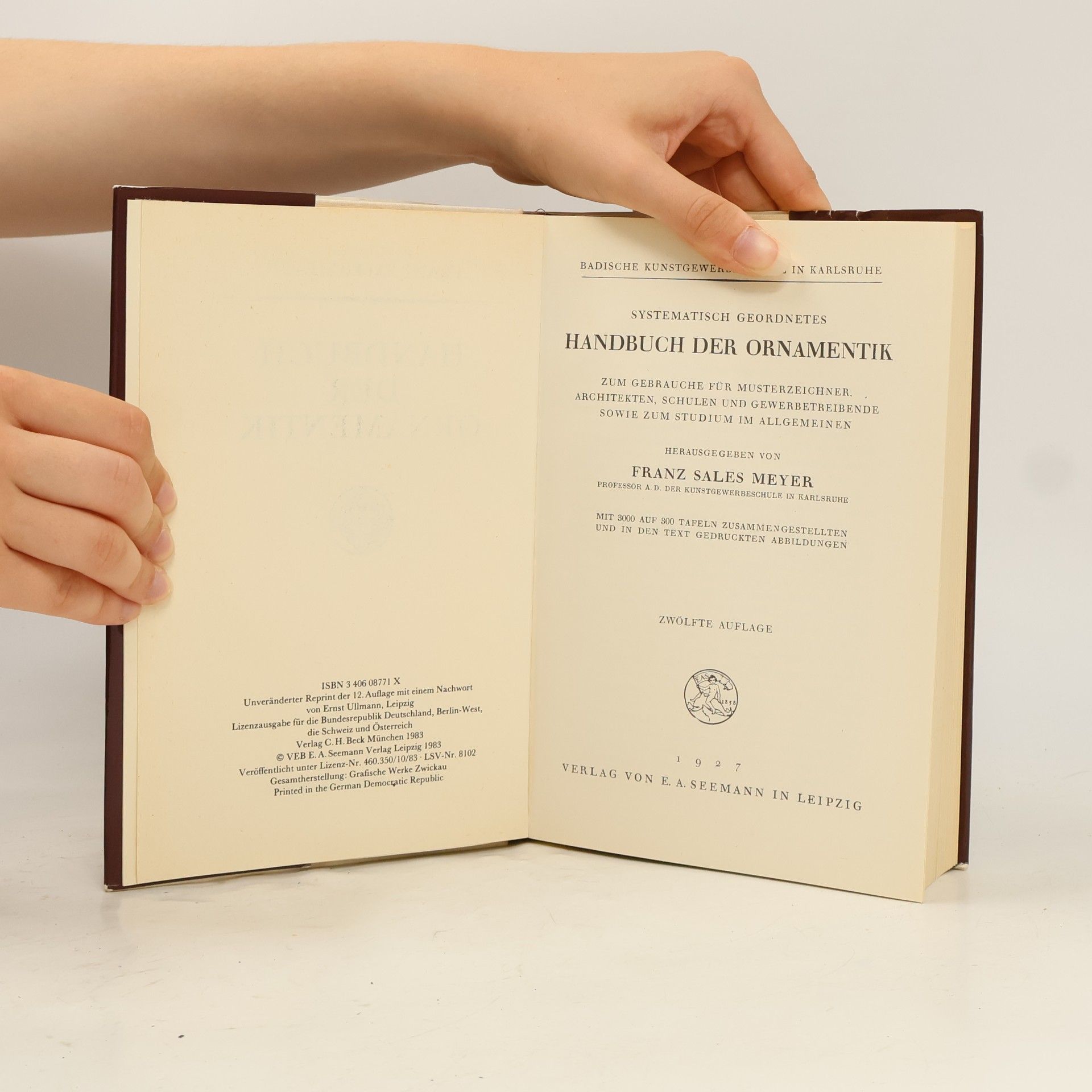 Franz Sales Meyer Handbuch der Ornamentik